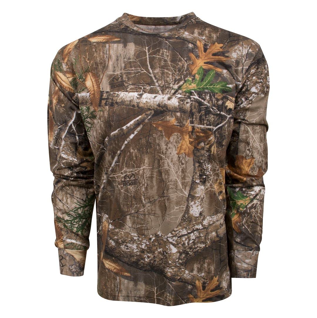 King's Camo KC1 Long Sleeve Performance T-Shirt for Men - Moisture Wicking, Breathable Polyester - Desert Shadow Camouflage - Ideal for Hunting, Hiking & Outdoor Adventures