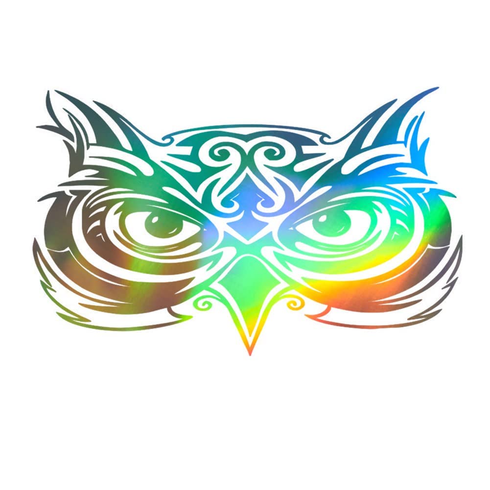 JSCARLIFE Owl Car Decals - Laser Cut Vinyl Stickers for Car Hood, Truck, Side & Rear Window (29.5
