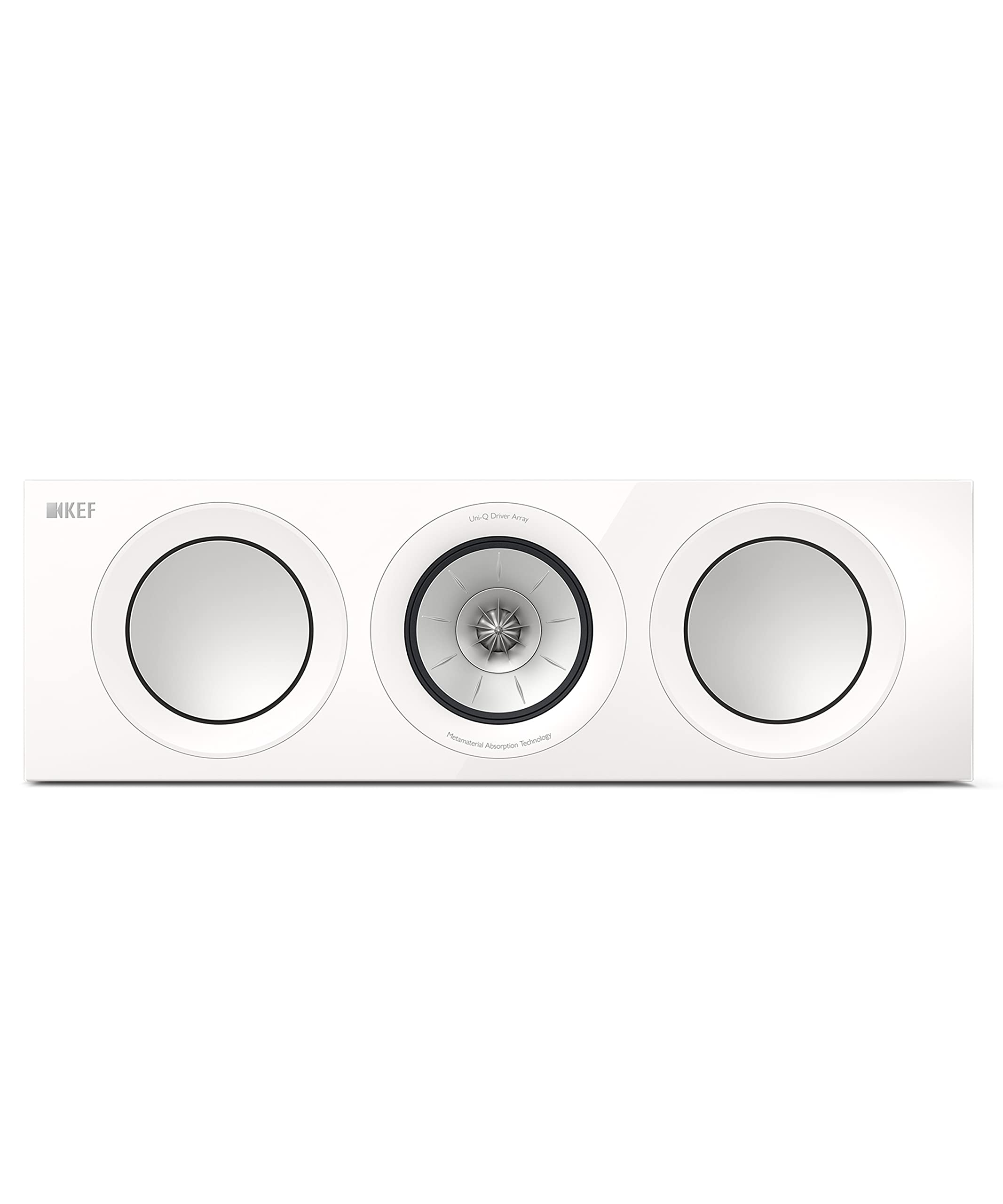 KEF R2 Meta Compact 3-Way Center Channel Speaker - High-End Home Theater Audio System (Gloss White Finish) | Perfect for Dolby Atmos Surround Sound & Movie Night Experience