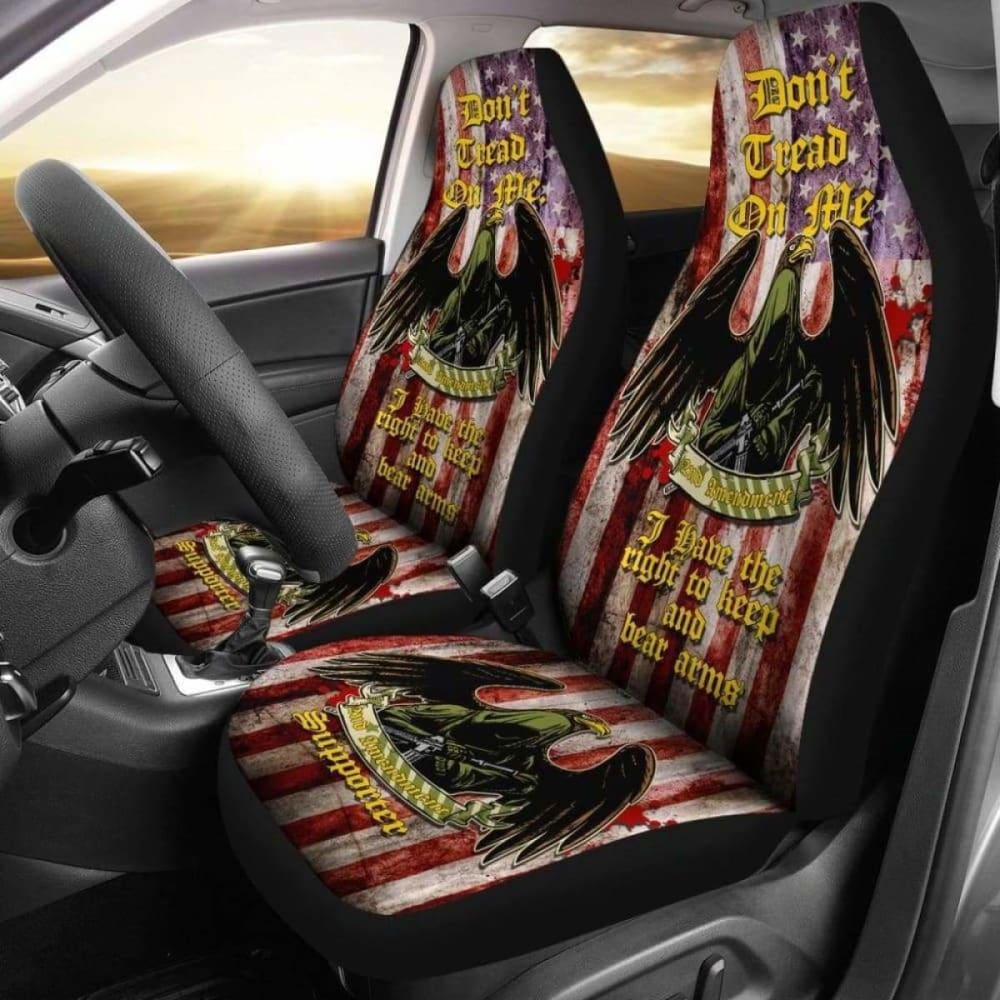 2nd Amendment Supporter Car & SUV Seat Covers - Patriotic Gun Rights Design for Front & Back Seats | Perfect for Trucks, Jeeps & Daily Commute