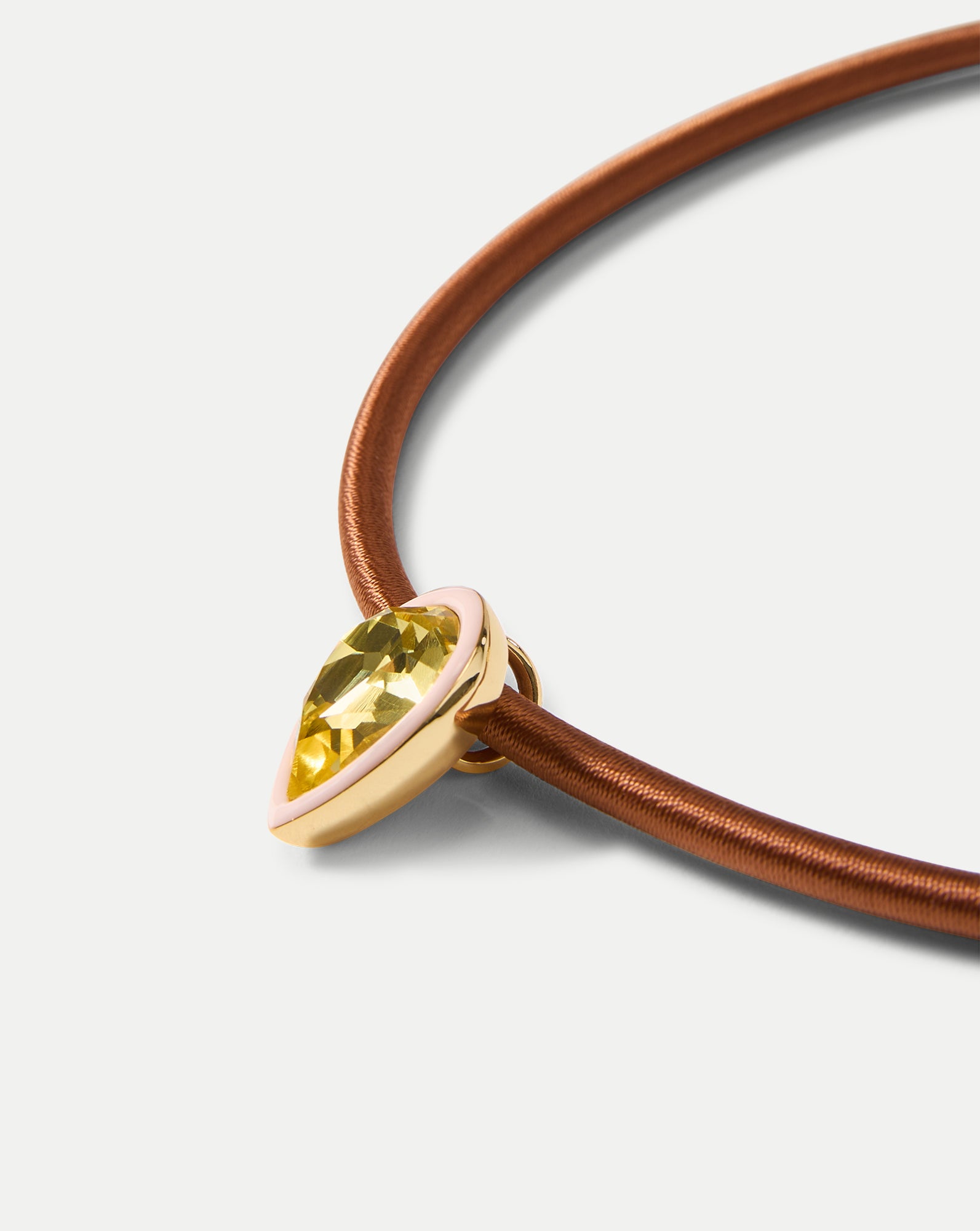 Elegant Brown Cord Pendant Necklace for Women - Boho Chic Jewelry Gift for Casual Wear & Layering