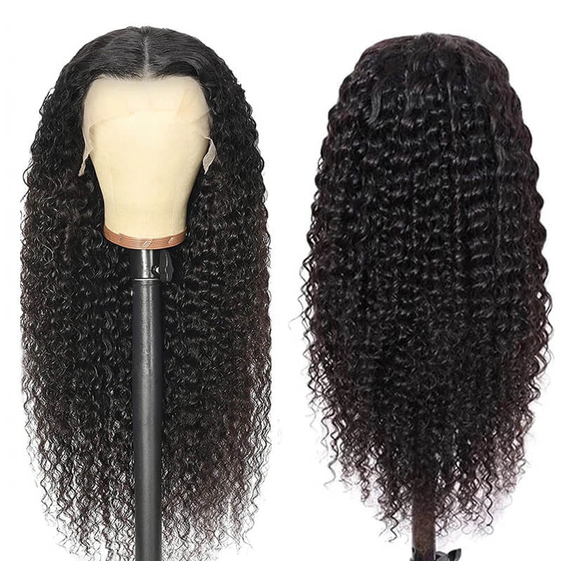 Eullair Natural Curly Lace Front Wig - Super Affordable Human Hair Wig for Black Women | Perfect for Vacations, Cosplay & Daily Wear