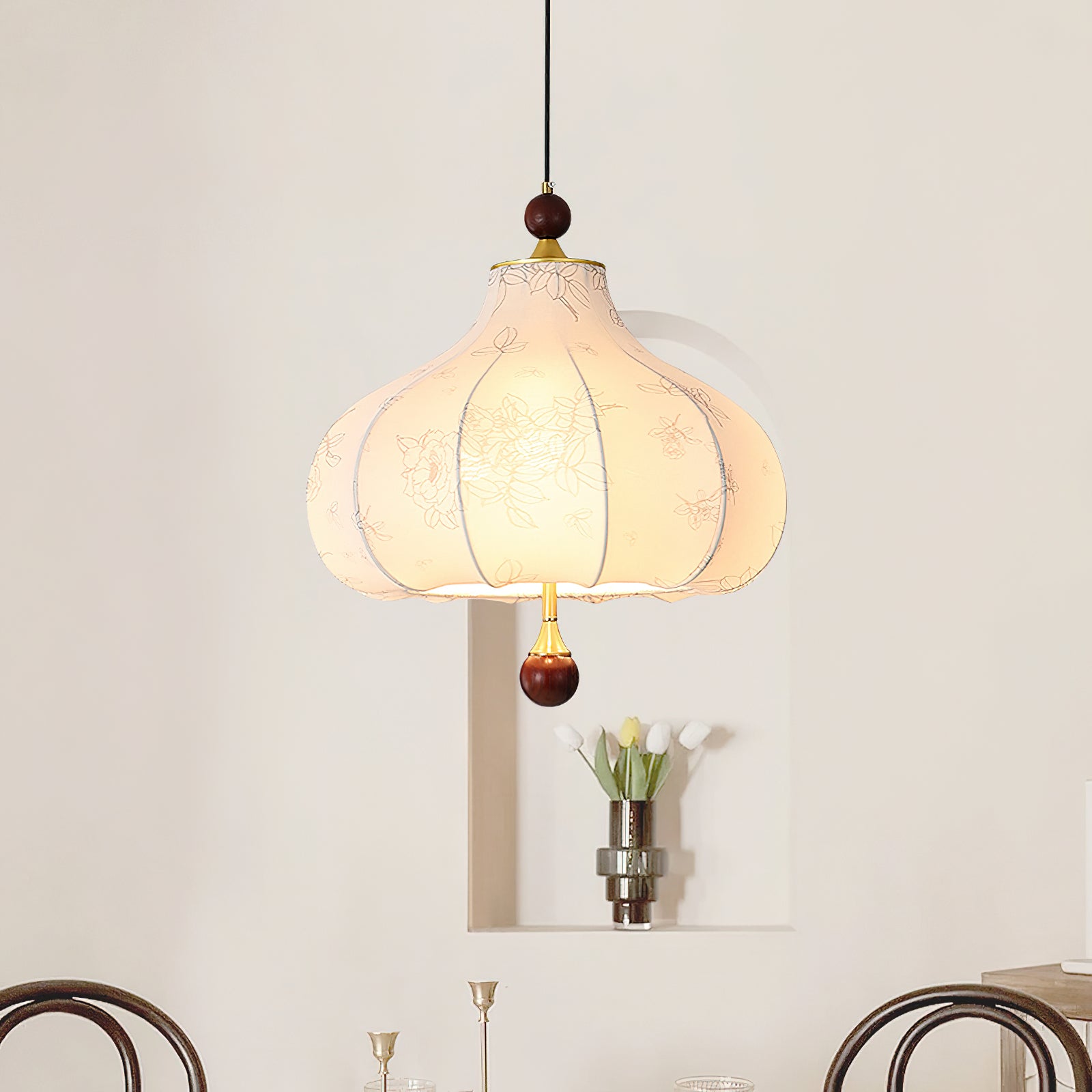 Elegant Chestnut Bloom Pendant Light - Modern Hanging Chandelier for Dining Room, Kitchen Island, or Bedroom Decor