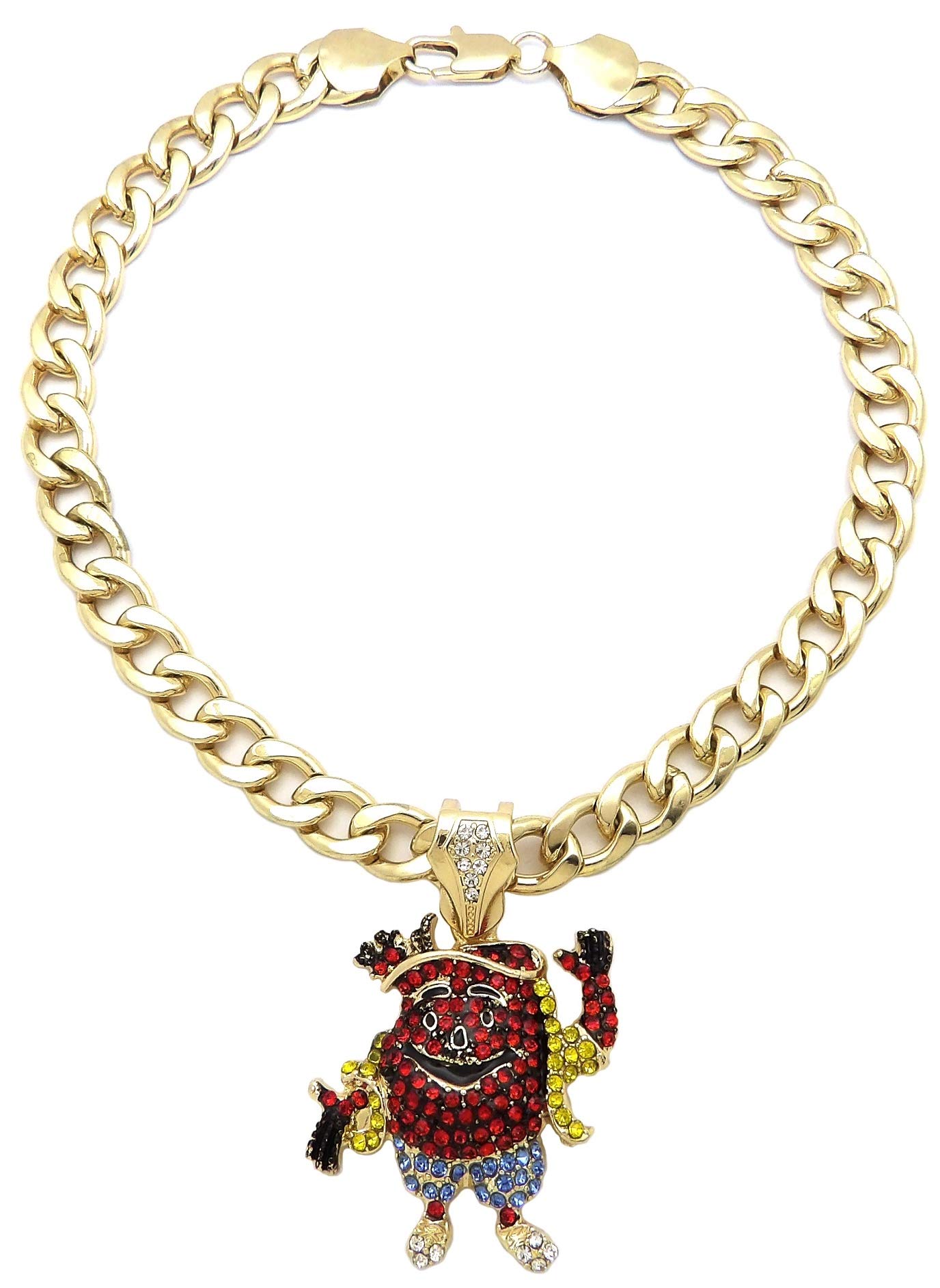 Cool Men's Pendant Necklace with Franco Chain - Stylish Hip Hop Jewelry for Men, Perfect for Gifts, Parties & Everyday Wear