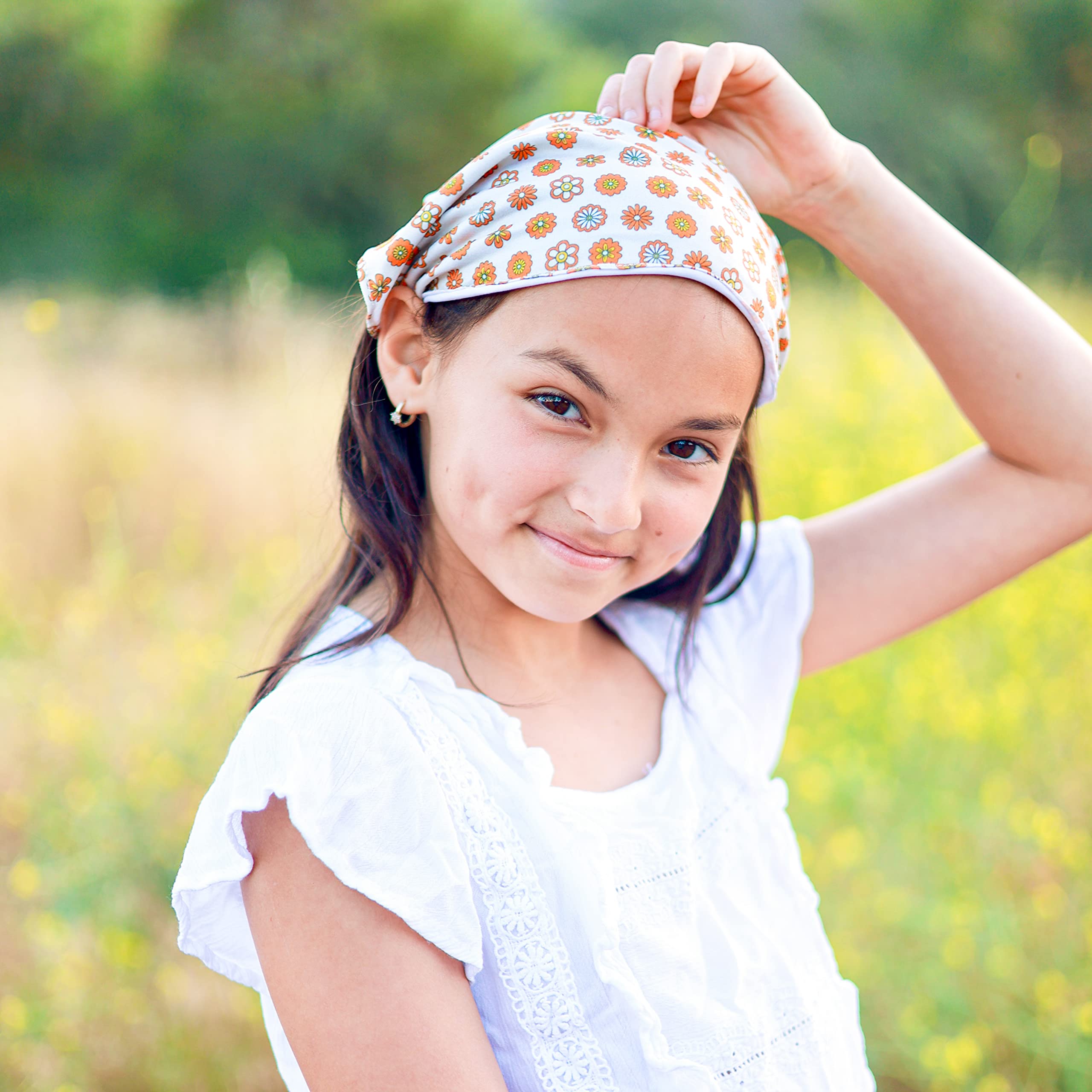 FROG SAC & Mia Talerico Floral Headbands for Girls and Women - Boho Scarf Bandanas, Kerchief Hair Accessories Pack for Teens - Perfect for Parties, Festivals, and Everyday Fashion