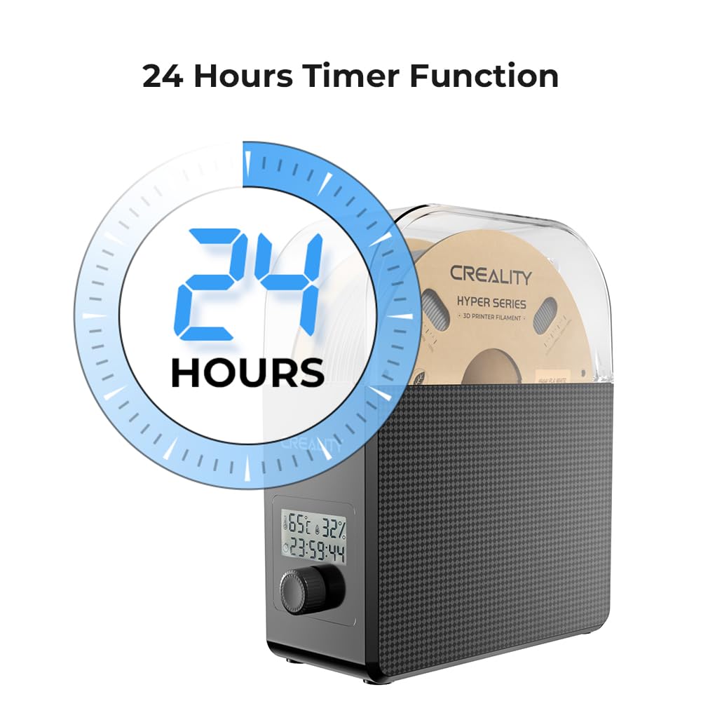 Creality Official Filament Dryer Box 2.0 for 3D Printer Filament - Adjustable Temperature & 24H Timer, PLA PETG ABS Nylon PA Filament Storage Dehydrator | Perfect for Home 3D Printing, Workshop & Professional Use