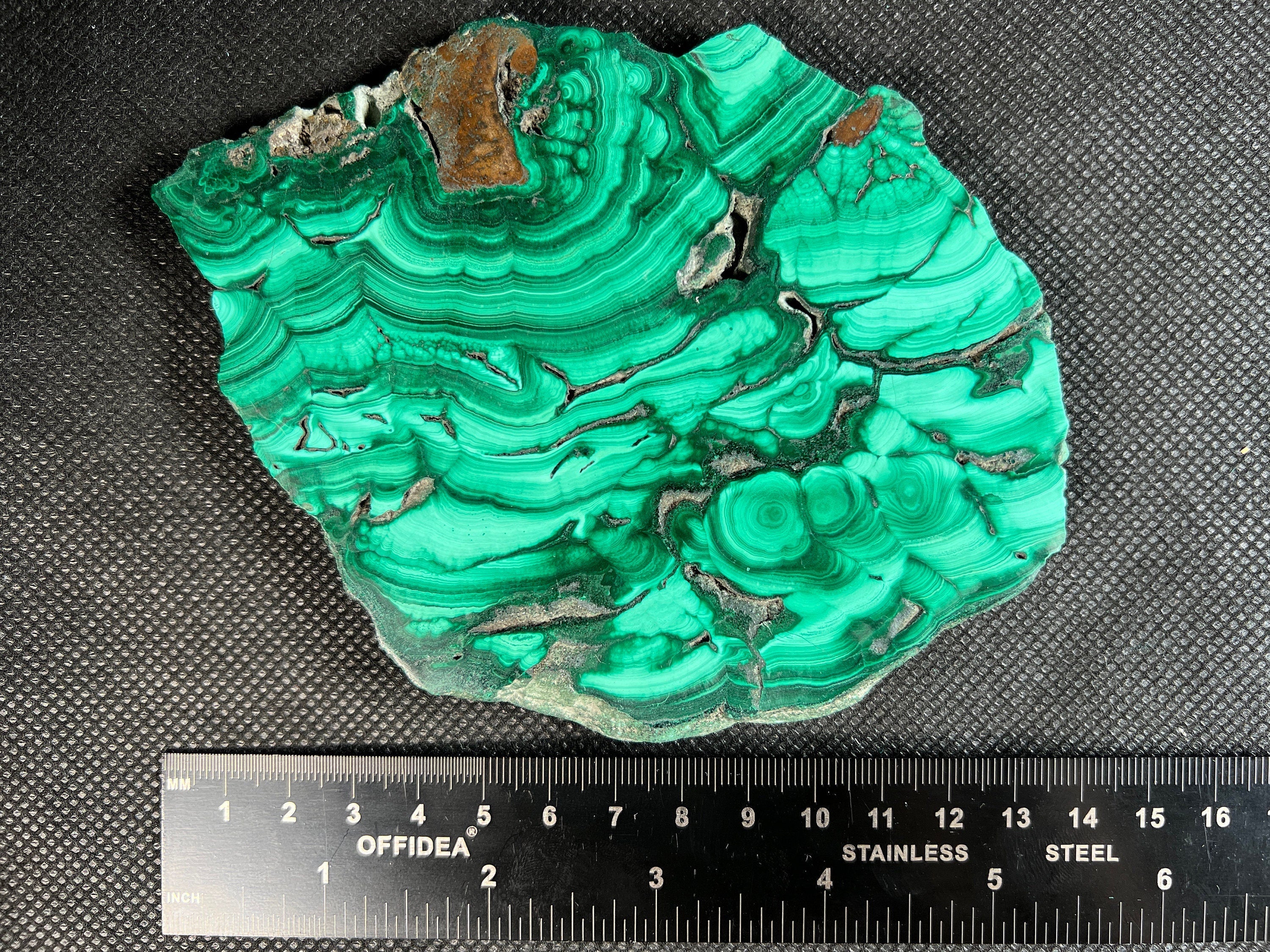 Natural Malachite Crystal Slab - Premium Green Malachite Stone for Jewelry Making, Unique Handcrafted Gift, Spiritual Healing & Home Decor | Perfect for DIY Crafts, Meditation Spaces & Luxury Interior Design