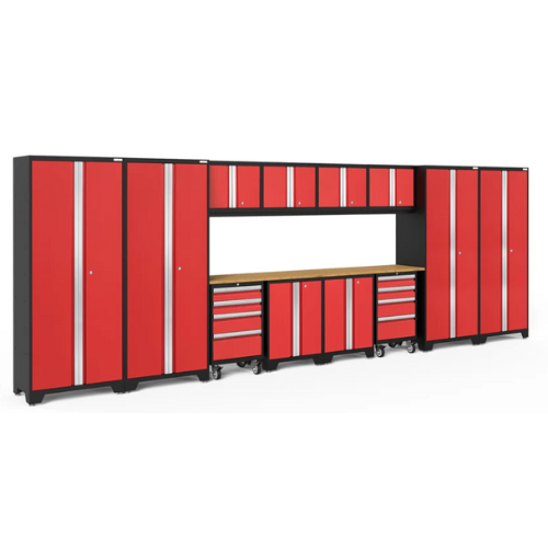 NEWAGE Bold Series 14-Piece Garage Storage Cabinet Set with Tool, Base & Wall Cabinets + 30