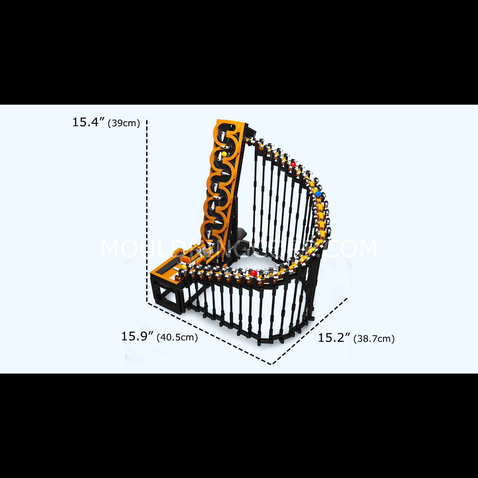 Mould King 26008 GBC Harp Track Building Set - 1,547 Piece Construction Toy for Kids & Adults | Creative STEM Educational Building Blocks for Train Enthusiasts | Perfect for Birthday Gifts & DIY Model Train Scenes