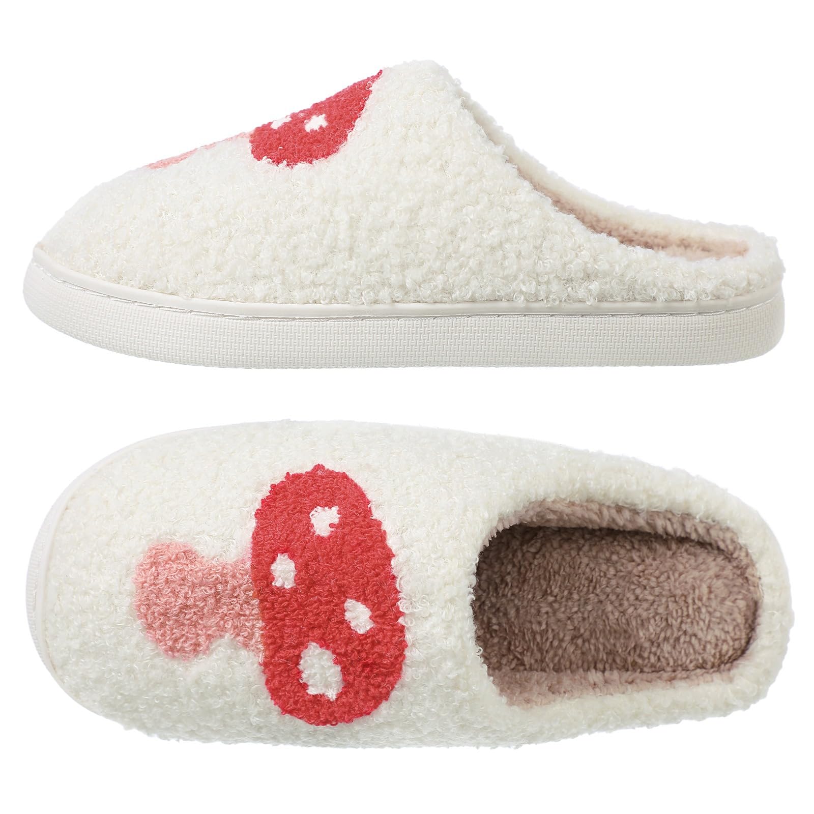 Takezuaa Women's Fuzzy Plush Memory Foam Slippers - Soft Warm House Shoes for Indoor/Outdoor Use, Non-Slip Cozy Slippers with Cartoon Design - Perfect for Relaxing at Home, Lounging, and Winter Comfort