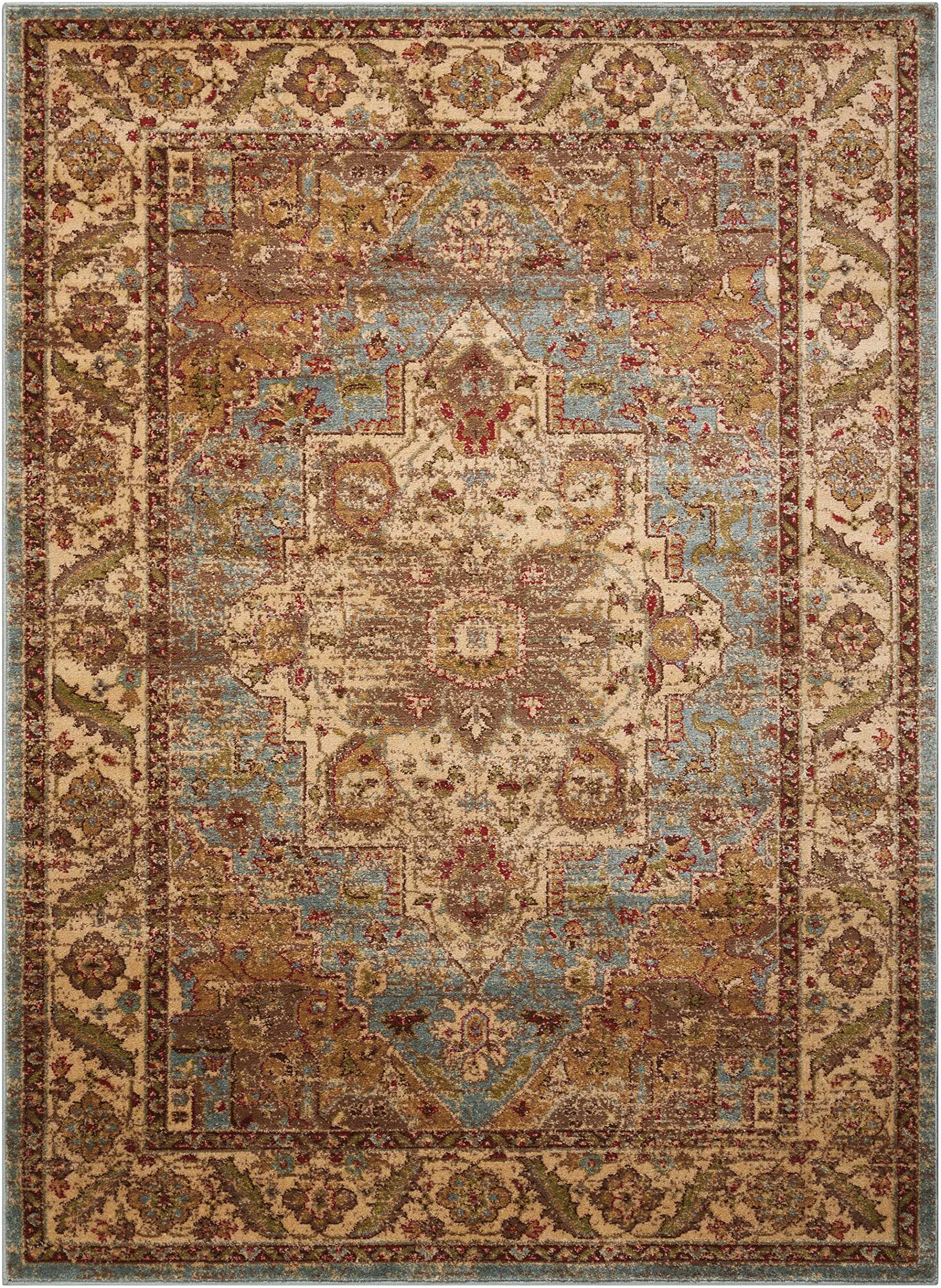 Nourison Delano Traditional Blue 3'11