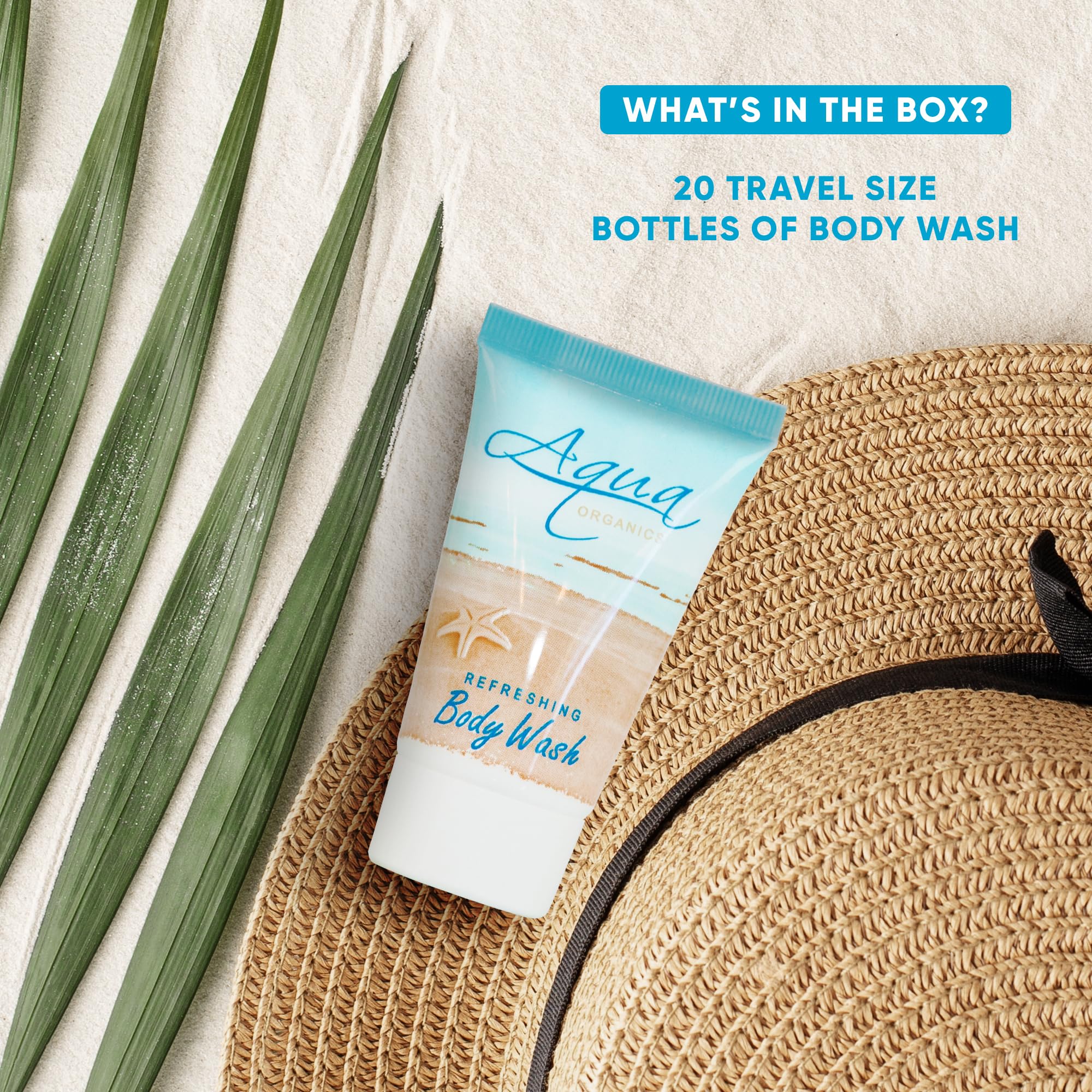 Travel Size Body Wash - 1 oz (Pack of 20) | Hotel Amenities & Toiletries for Travel, Gym, Camping & Guest Bathrooms