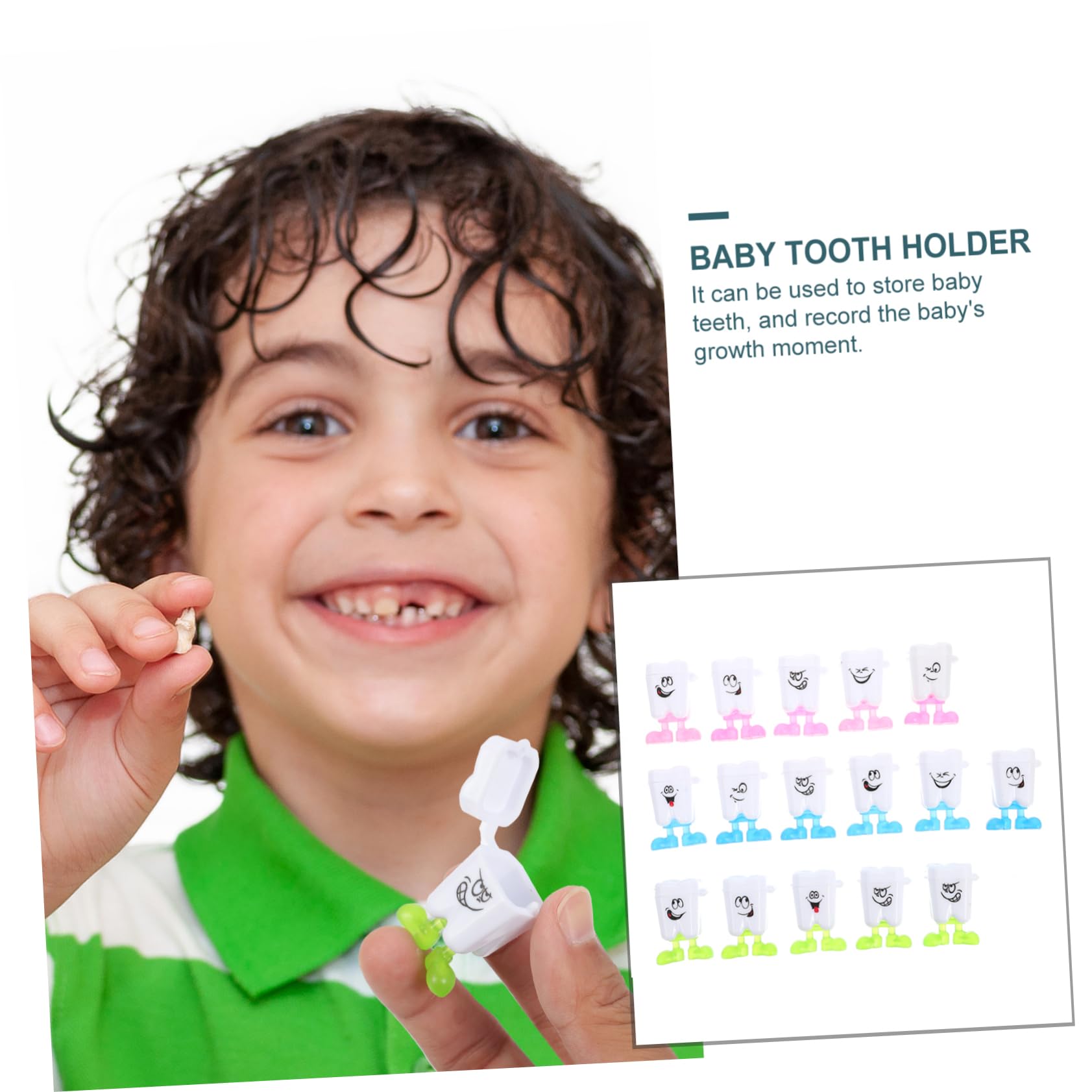 ULDIGI 50pcs Keepsake Tooth Organizer Box - Stylish Baby Tooth Storage for Boys & Girls - Perfect for First Tooth Preservation & Childhood Memory Collection