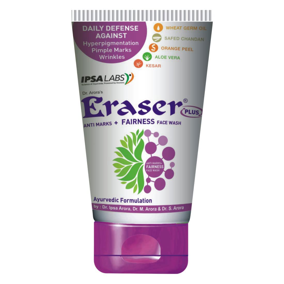 Eraser Plus Anti Marks & Fairness Face Wash 75g - Brightening Cleanser for Dark Spots & Even Skin Tone | Daily Skincare for Men & Women