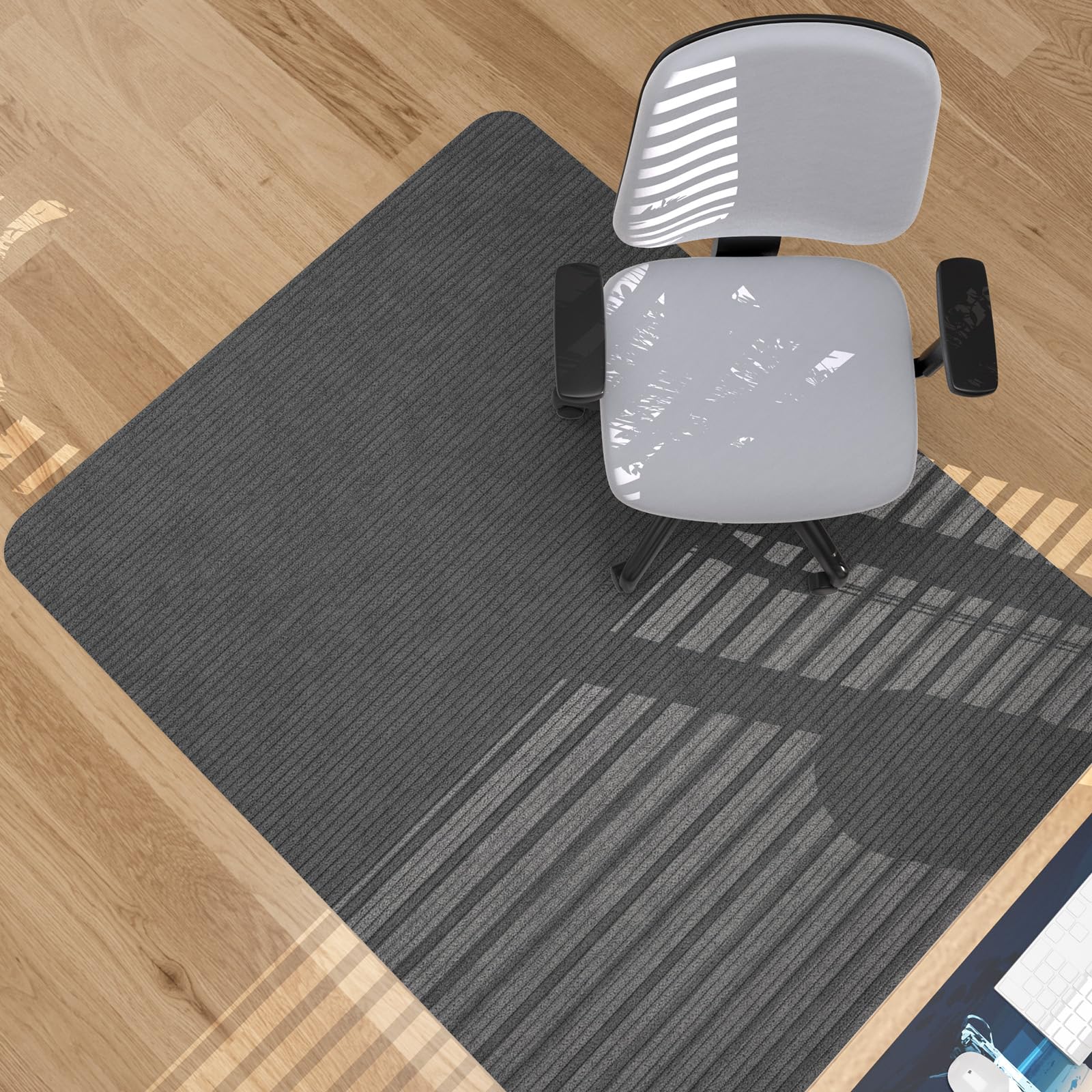 55x35 Inch Office Chair Mat for Hardwood & Tile Floors - Large Anti-Slip Recyclable Desk Chair Mat for Rolling Chairs - Perfect for Home Office & Workspace Protection