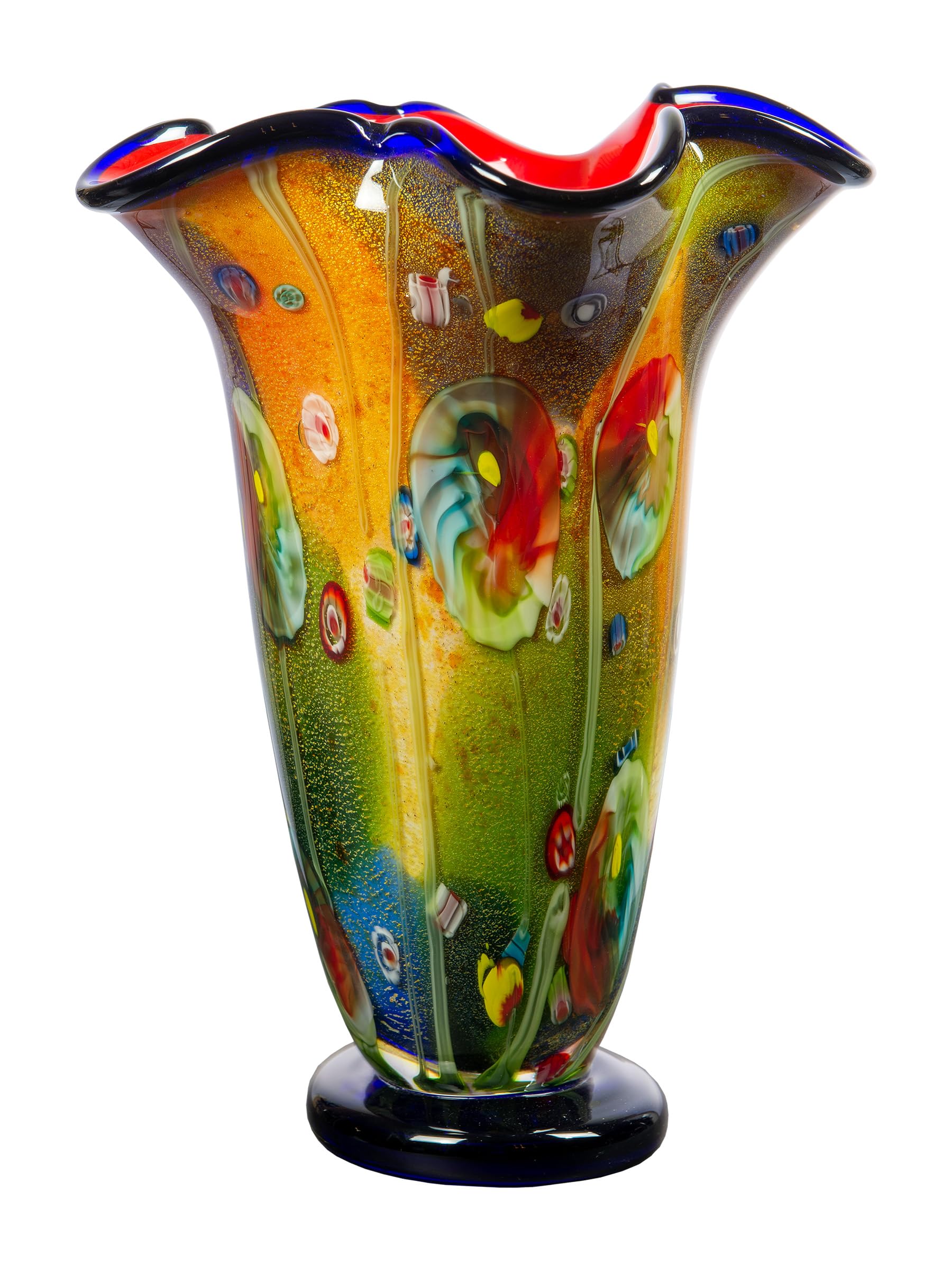 Dale Tiffany AV12101 Coast Sand Contempo Vase - Handcrafted Art Glass Vase for Home Decor, Wedding Centerpiece & Luxury Gift Idea