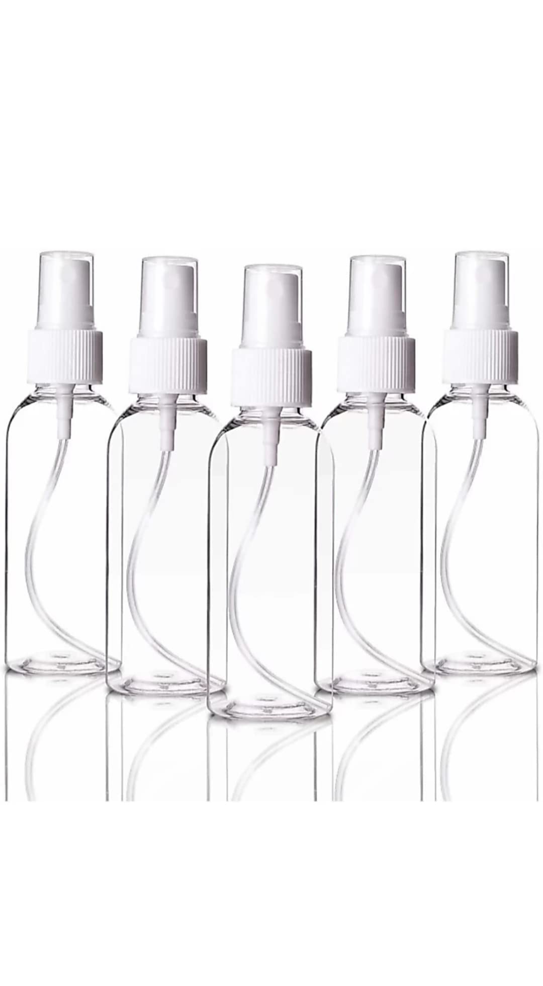 Truvik 5-Pack Reusable Refillable Clear Plastic Spray Bottles for Cleaning, Gardening, Hair Care & More - Empty Multipurpose Spray Bottles for Home, Office & DIY Projects