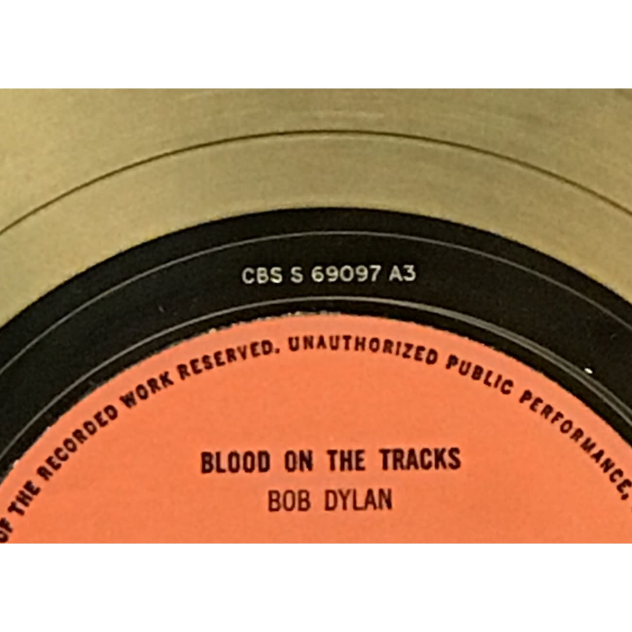 Bob Dylan Blood On The Tracks BPI Gold LP Award - Rare Vinyl Record Collector's Edition for Music Enthusiasts & Home Decor