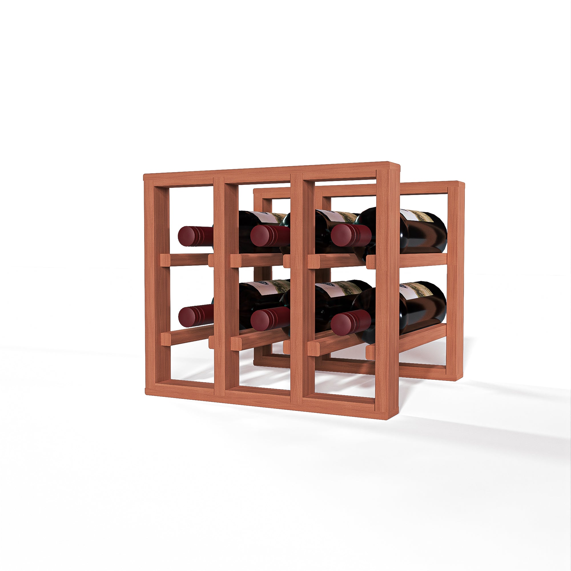 GrandCellar™ 3 Column Full Depth Standard Wine Rack - Holds 12 Bottles for Home, Bar, or Restaurant Storage & Display