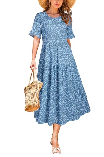 Blue White Floral