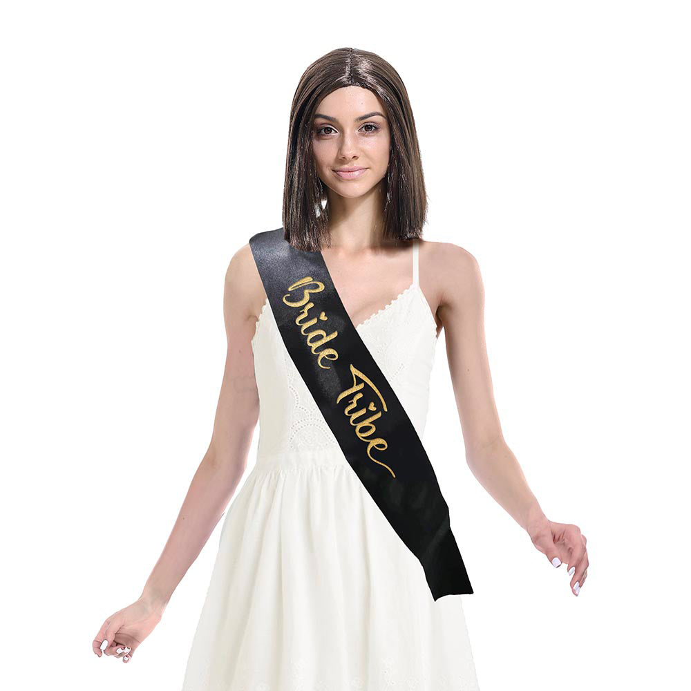 Bride Tribe Party Sash - Wedding Bachelorette Bridal Shower Accessories for Bride Squad & Maid of Honor - Perfect for Bachelorette Parties, Girls Trips & Bridal Celebrations