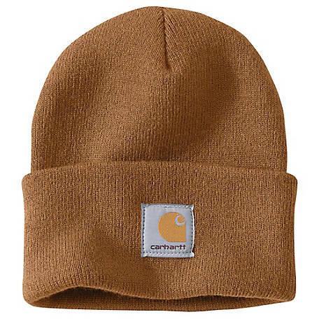 Carhartt A18 Knit Cuffed Beanie in Brown - Warm Winter Hat for Men & Women - Perfect for Outdoor Activities, Skiing, and Cold Weather Protection