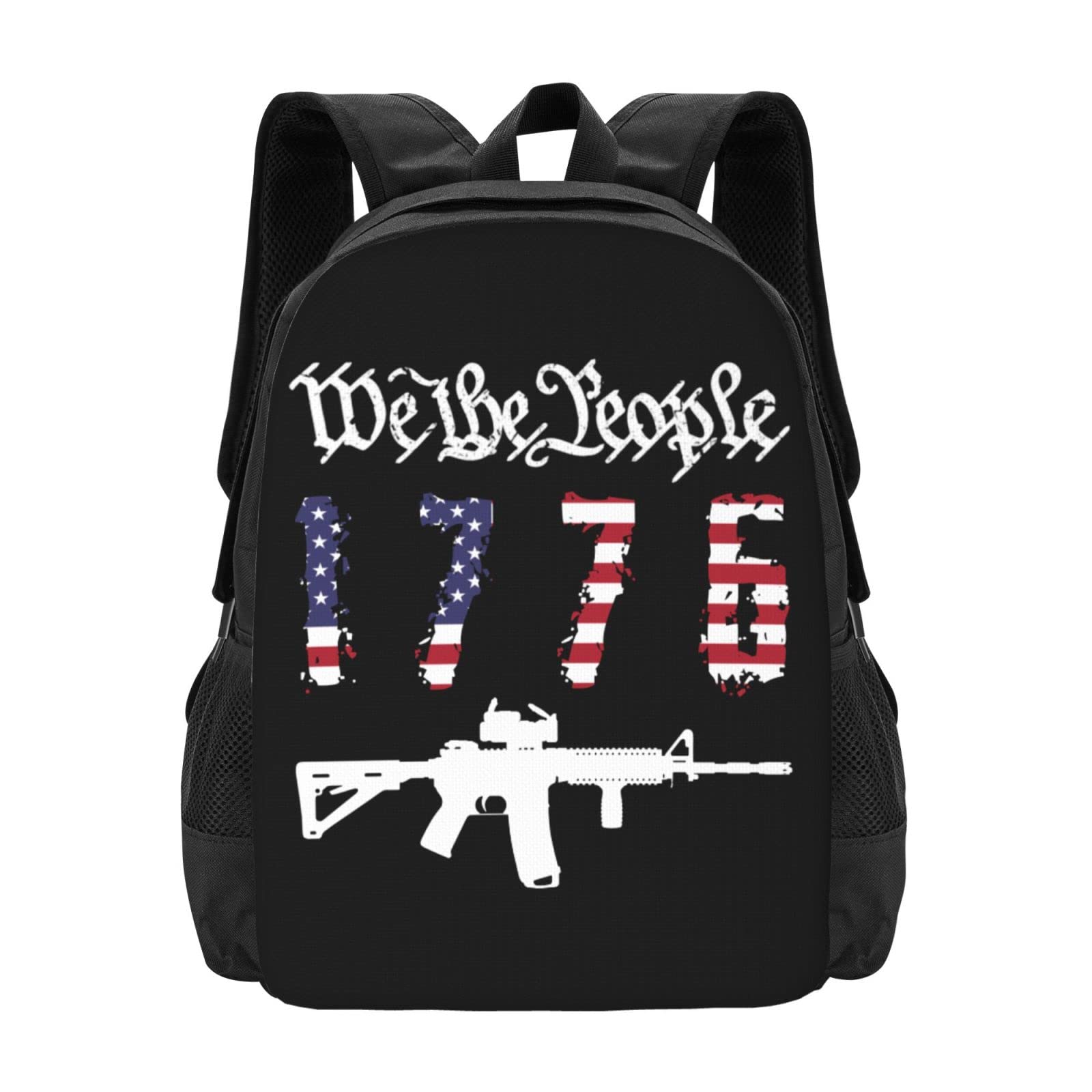 Patriotic 'Give Me Liberty' Vintage Travel Backpack - Large Capacity Lightweight Laptop Bookbag for College Students | Adjustable Shoulder Straps | Perfect for School, Commuting & Day Trips