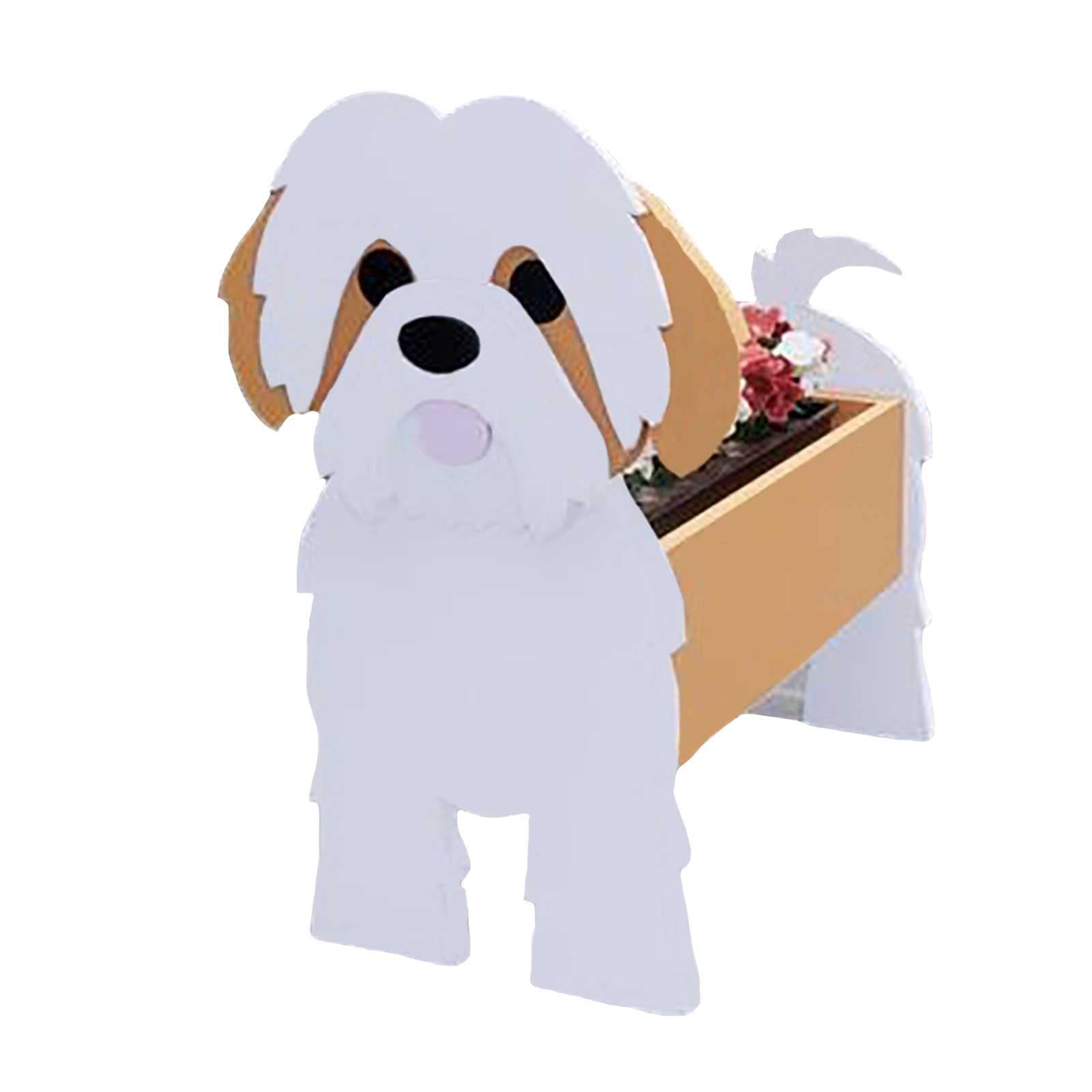 Dog Shaped Planter - Cute Animal Flower Pot for Indoor & Outdoor Plants | Garden Decor, Home & Office Decoration | Perfect for Succulents, Herbs & Small Flowers