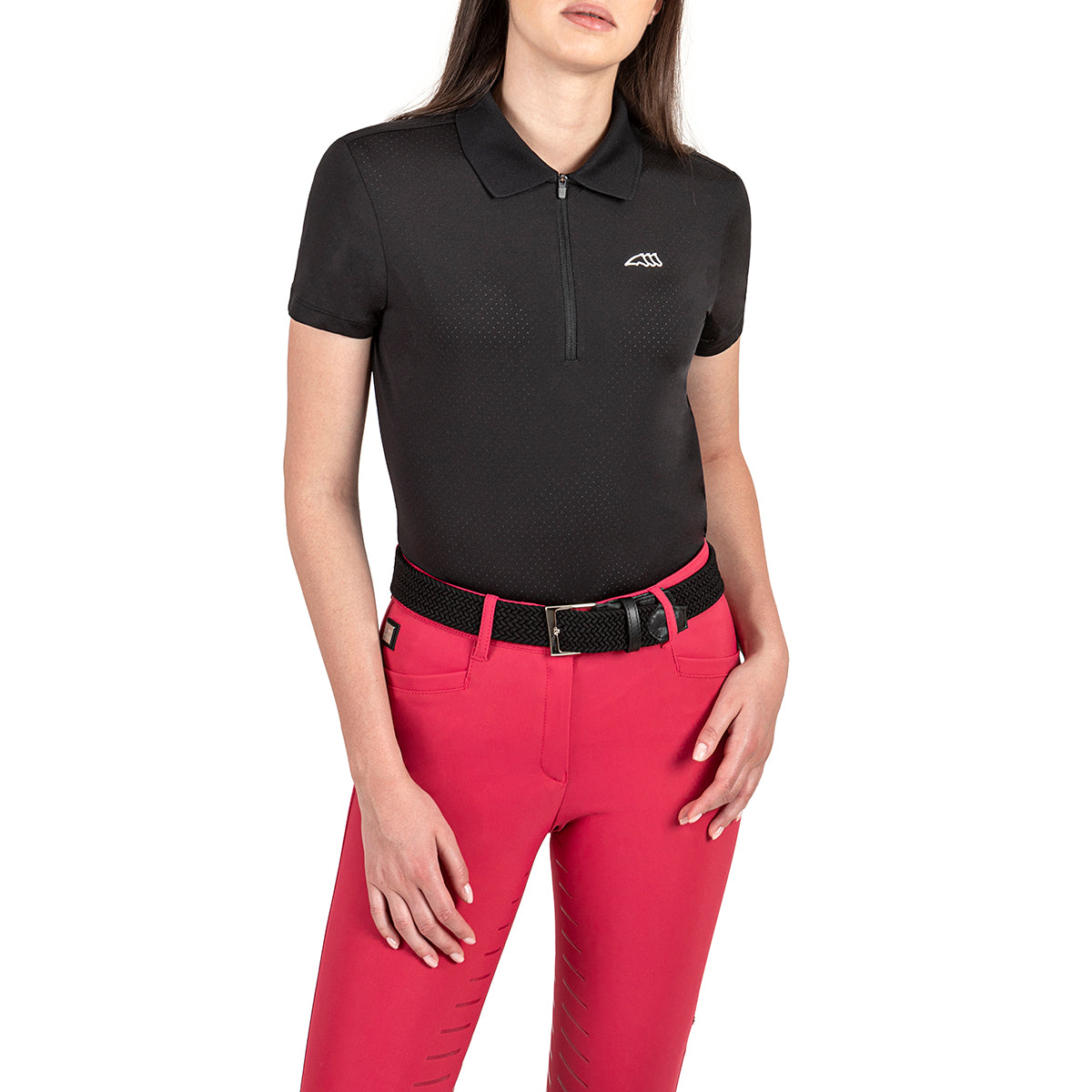 Equiline Women's CarenC Polo Shirt - Breathable Cotton, Slim Fit, Short Sleeve Top for Casual Wear & Outdoor Activities