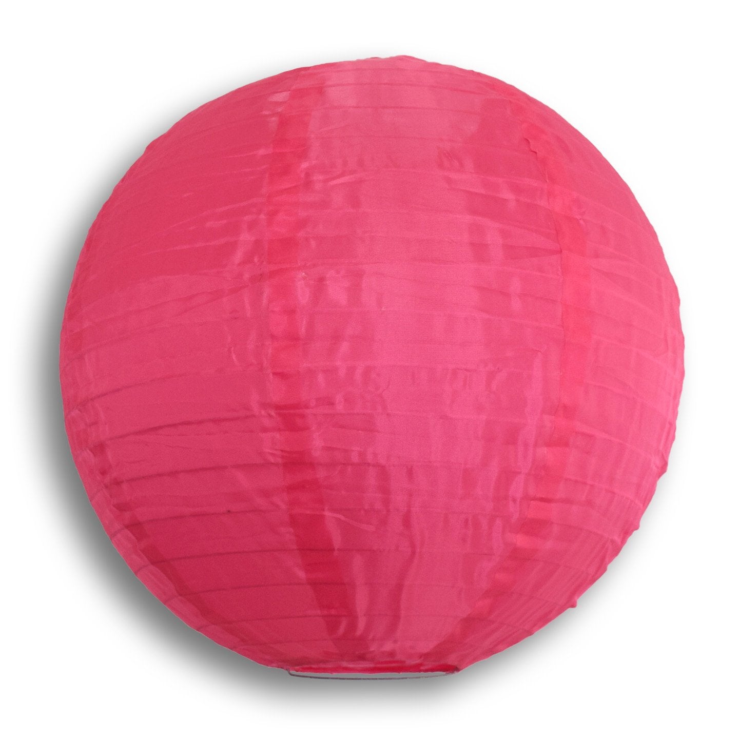36 Pack Hot Pink Jumbo Shimmering Nylon Lanterns - Even Ribbing Design, Durable Outdoor Hanging Decorations for Patio, Garden, Wedding & Party Decor