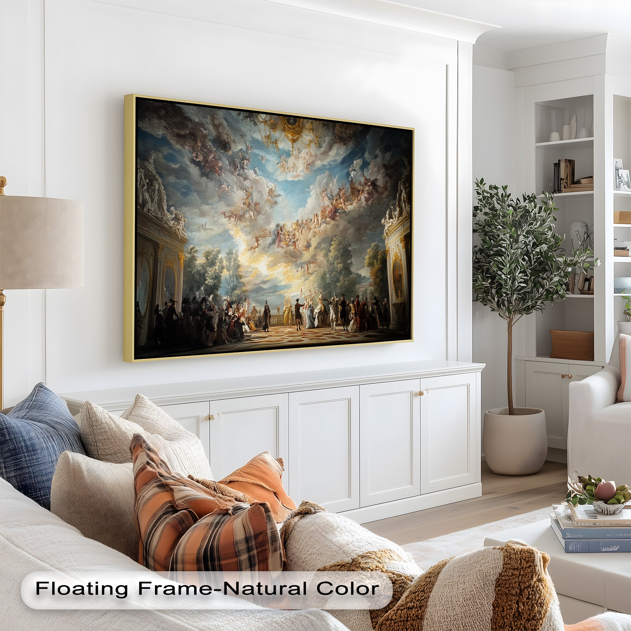 Baroque Heaven - Grand Ballroom Oil Painting | Classic Artwork for Home Decor, Office & Gallery | Perfect for Living Room, Dining Area & Wall Display