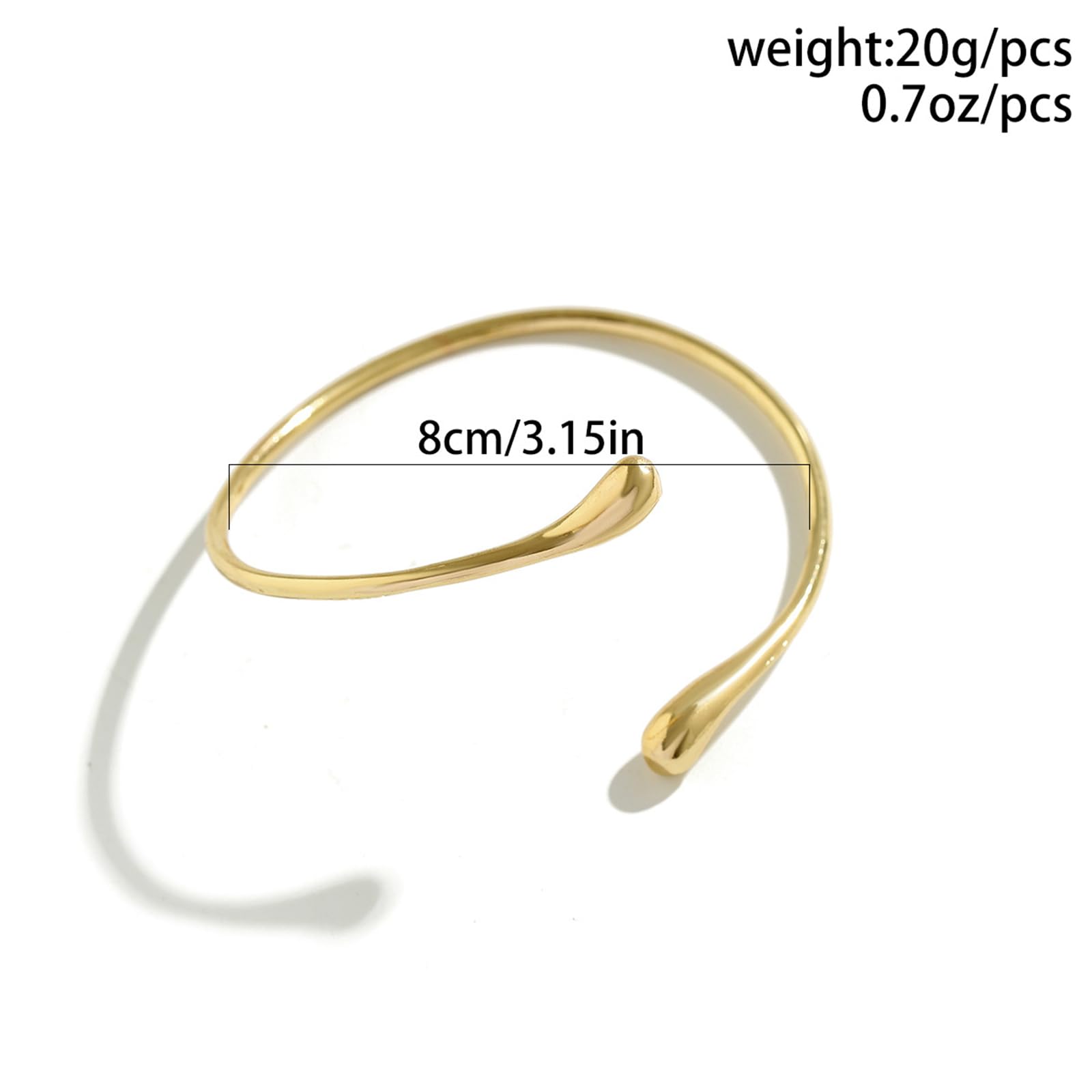 Gold Arm Cuff Bracelet for Women - Chunky Bangle Arm Jewelry | Elegant Summer Dresses Accessory | Perfect for Parties, Weddings & Boho Outfits