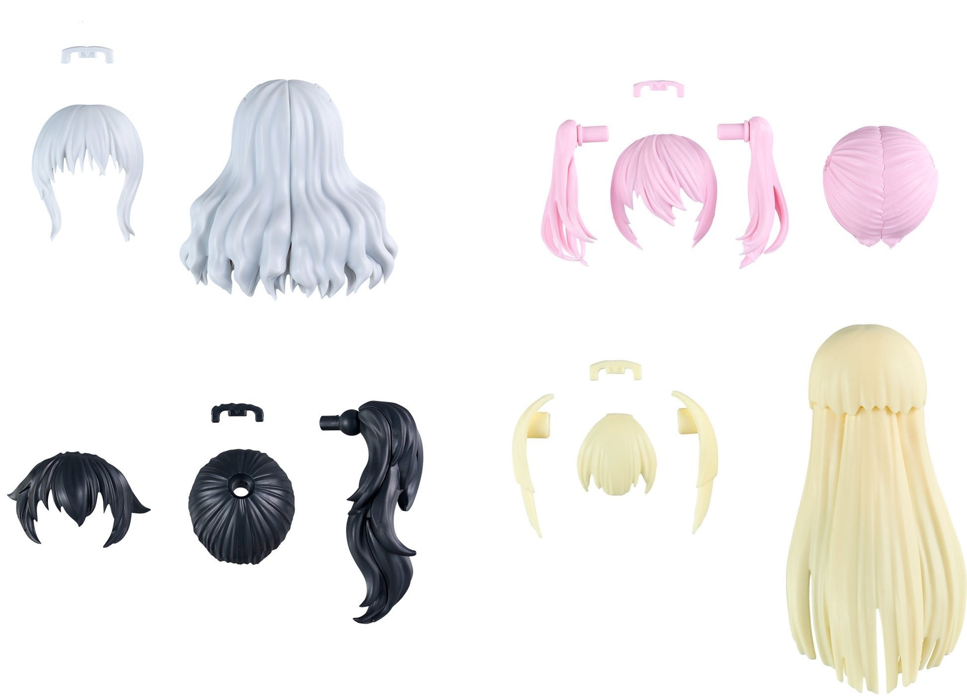 Bandai 30 Minutes Sisters 30MS Option Hair Style Parts Vol. 11 - Anime Model Kit Accessories for Customization (4-Piece Set) | Perfect for DIY Figure Collectors & Cosplay Enthusiasts
