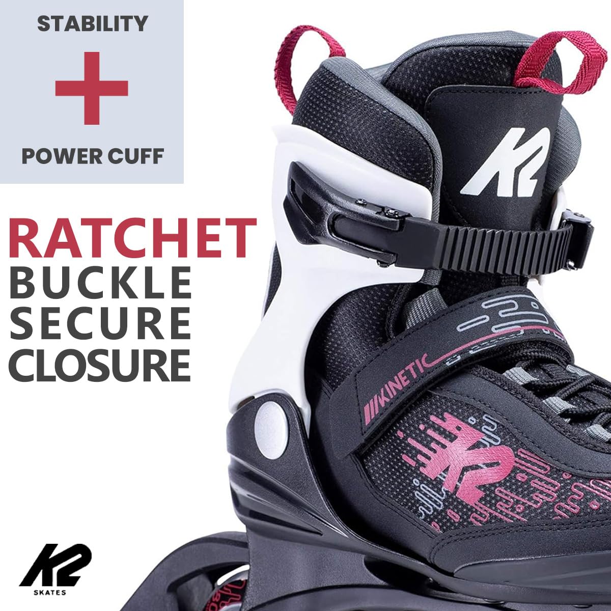 K2 Kinetic 80 Women's Inline Skates - Breathable Comfortable Softboot Roller Skates for Fitness, Outdoor & Indoor Skating | Perfect for Beginners & Advanced Skaters