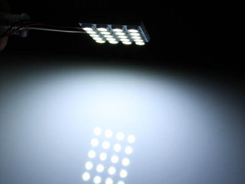 20 SMD 5050 LED Panel Light - Ultra Bright White Interior Car Lights for Map/Dome/Door/Trunk - Perfect for Night Driving & Vehicle Customization