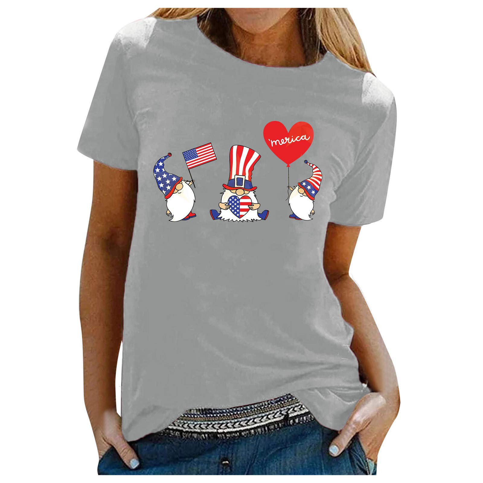 Women's Summer Short Sleeve Printed Blouse - Casual O-Neck T-Shirt Top for Women | Perfect for Beach Outings, Date Nights & Summer Vacations