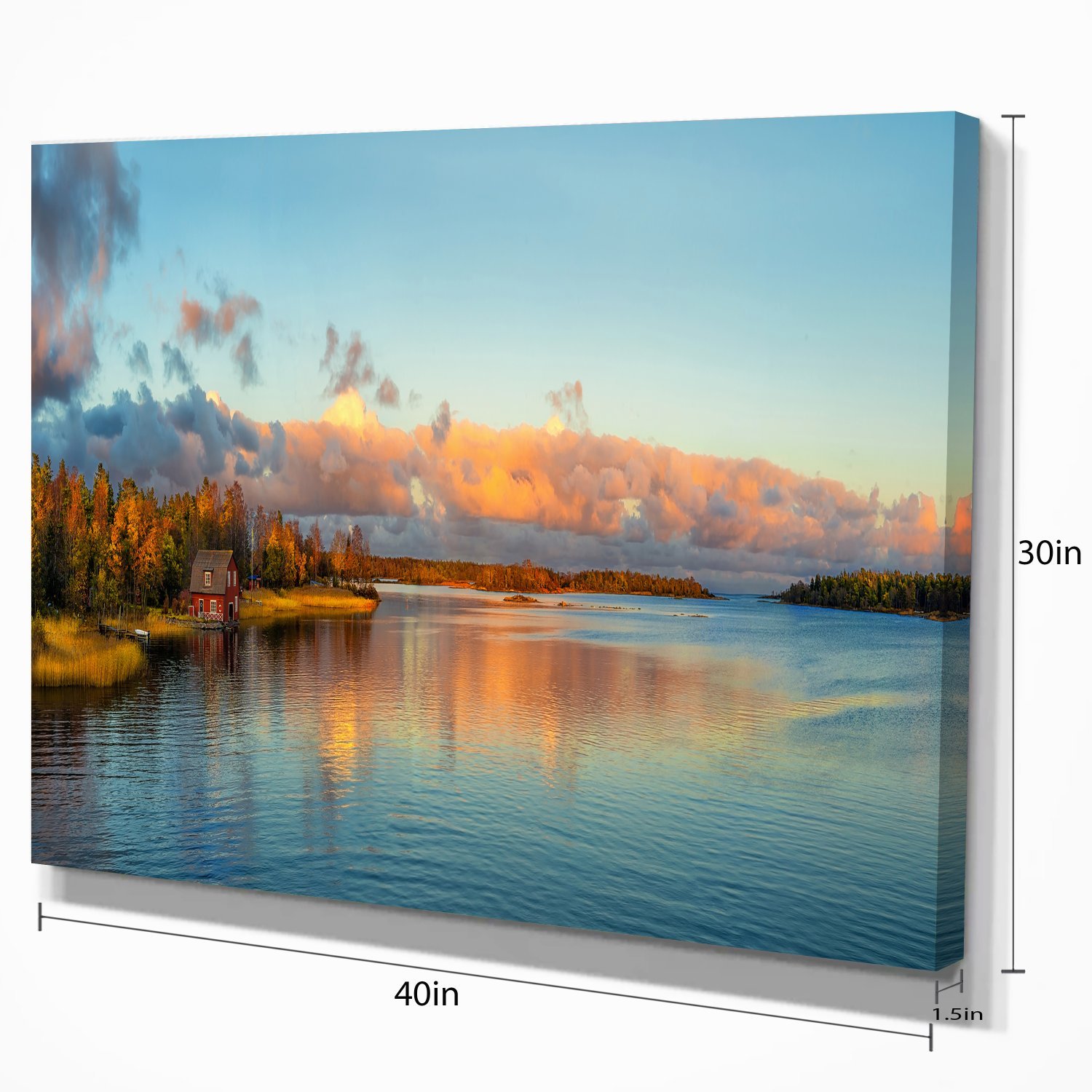 Autumn Sunset Panorama Landscape Photography Canvas Print Wall Art - Perfect for Living Room, Bedroom & Office Decor