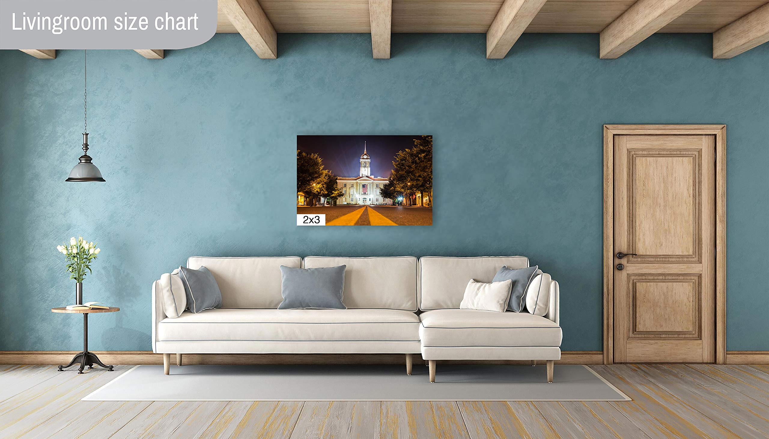 Columbia Tennessee Nashville City Photography Metal Print - Stunning Wall Art & Home Decor Poster for Bedroom, Living Room - Perfect Landmark Gift for Travel Lovers & Urban Decor