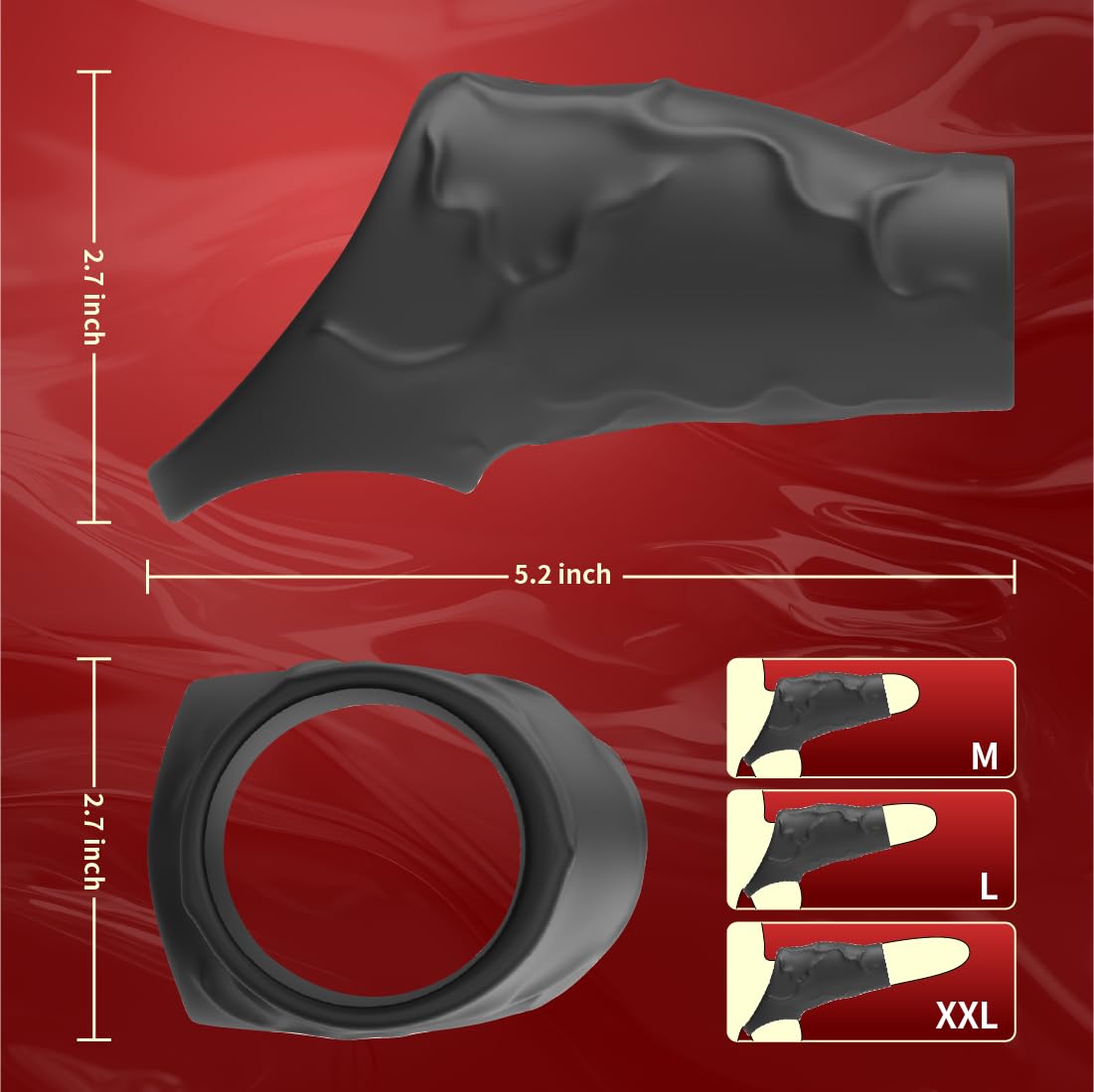 10-Speed Vibrating Penis Ring & Sleeve - Male Enhancement Sex Toy for Couples with G-Spot Stimulation - Perfect for Intimate Nights & Spicing Up Your Relationship