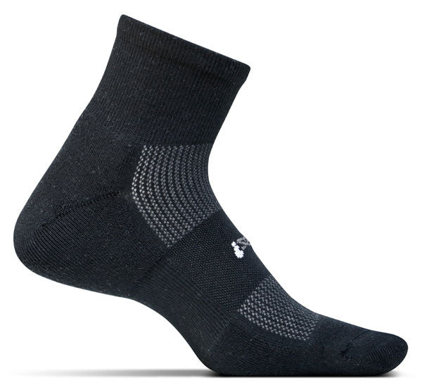 Feetures High Performance Max Cushion Quarter Socks - Running, Hiking & Athletic Support for Men & Women - Perfect for Marathon, Gym & Outdoor Activities