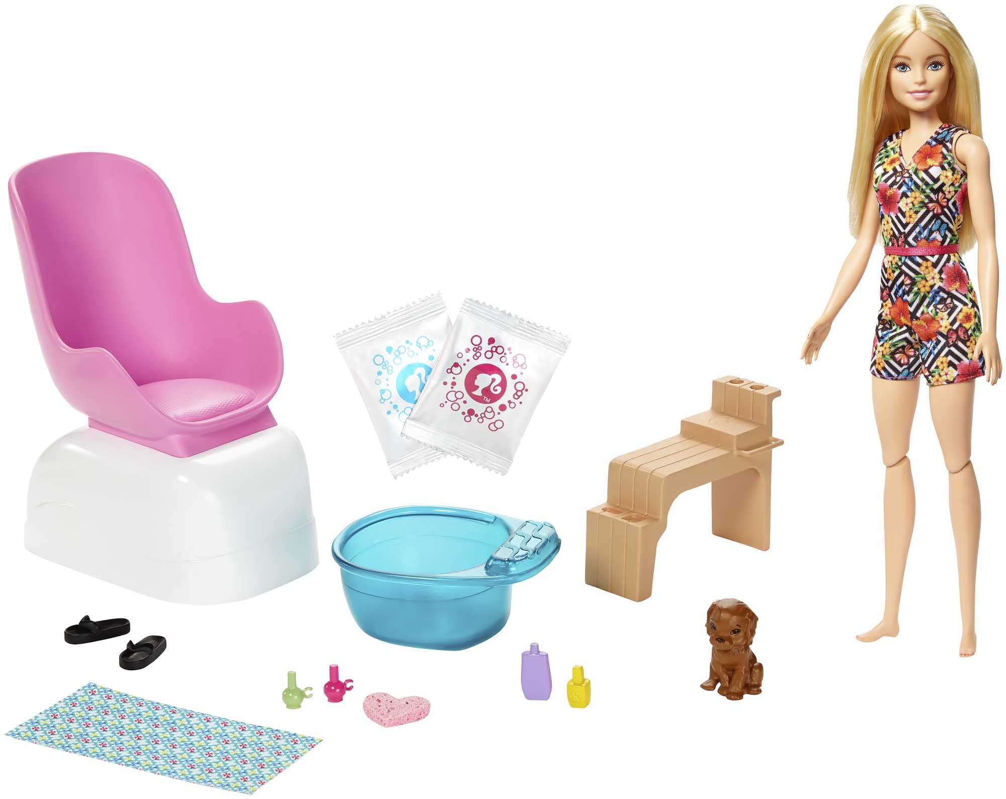 Barbie Mani-Pedi Spa Set - Ultimate Nail Care Kit for Girls, Kids Pretend Play & DIY Salon Toys - Perfect Birthday Gift for 3-8 Year Olds (Pink) | At-Home Spa Day, Playdates & Creative Role Play Fun