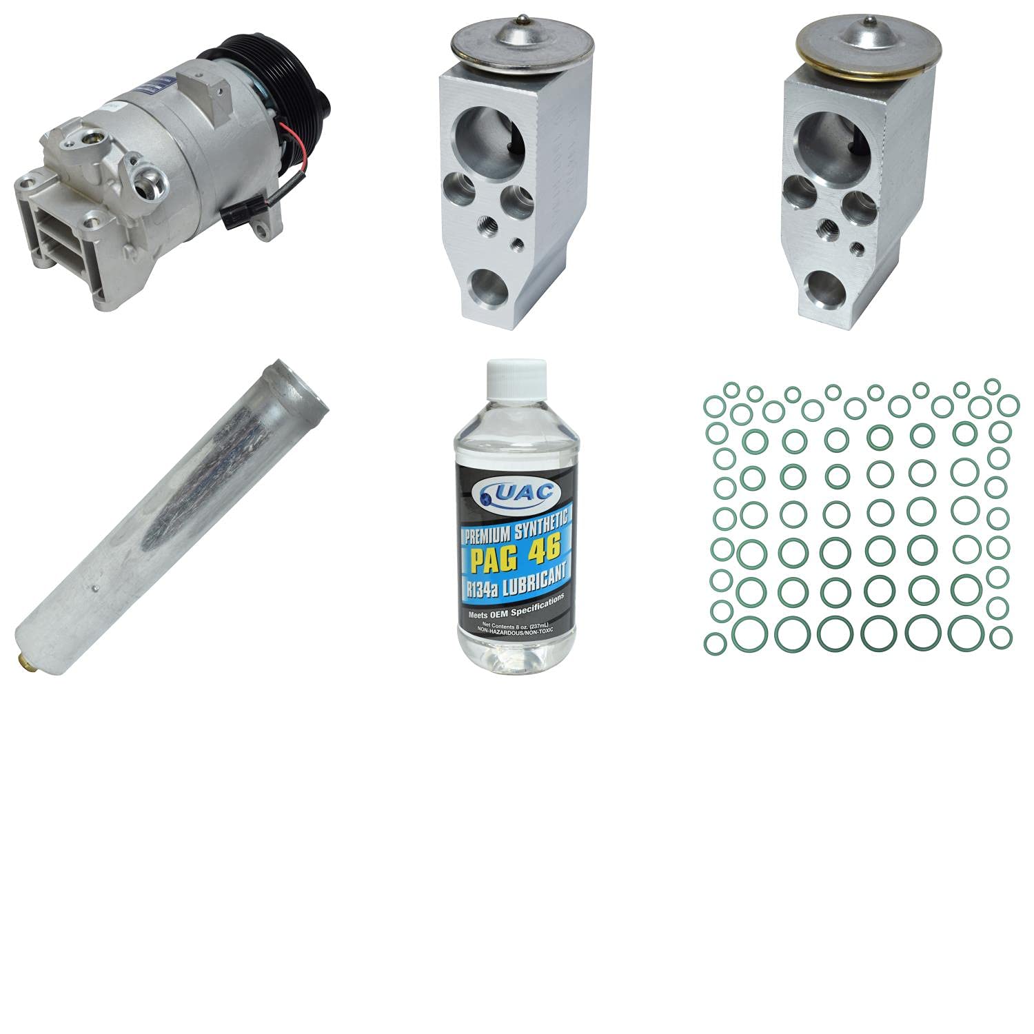 HVAC A/C Compressor Replacement Kit - Compatible with Multiple Car Models - High Performance Auto AC Compressor Kit - Perfect for AC System Repair & Maintenance