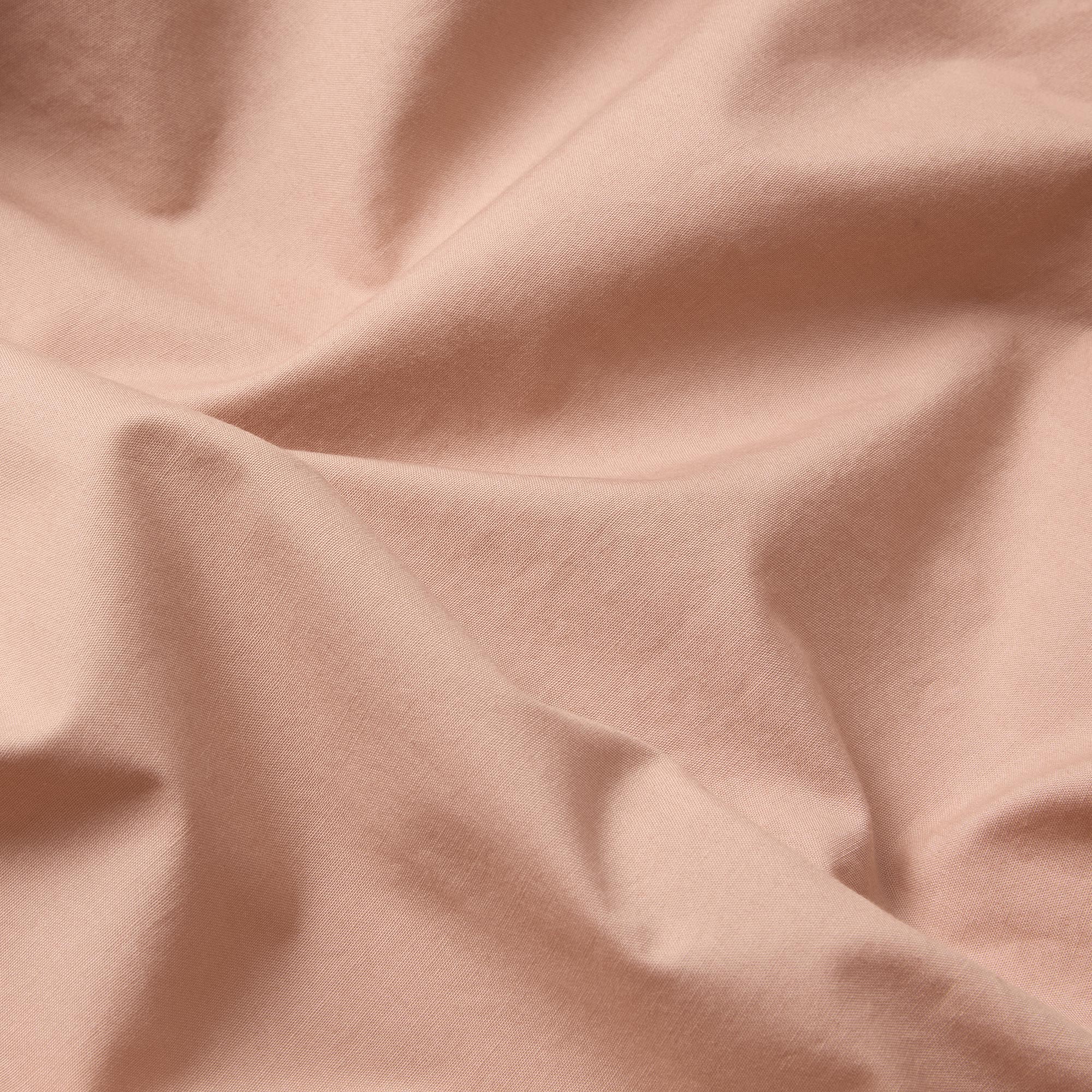 Soft Blush Pink Washed Cotton Percale Flat Sheet - Queen Size, 400 Thread Count, Breathable & Hypoallergenic - Perfect for Bedroom, Guest Room, and Dorm Decor