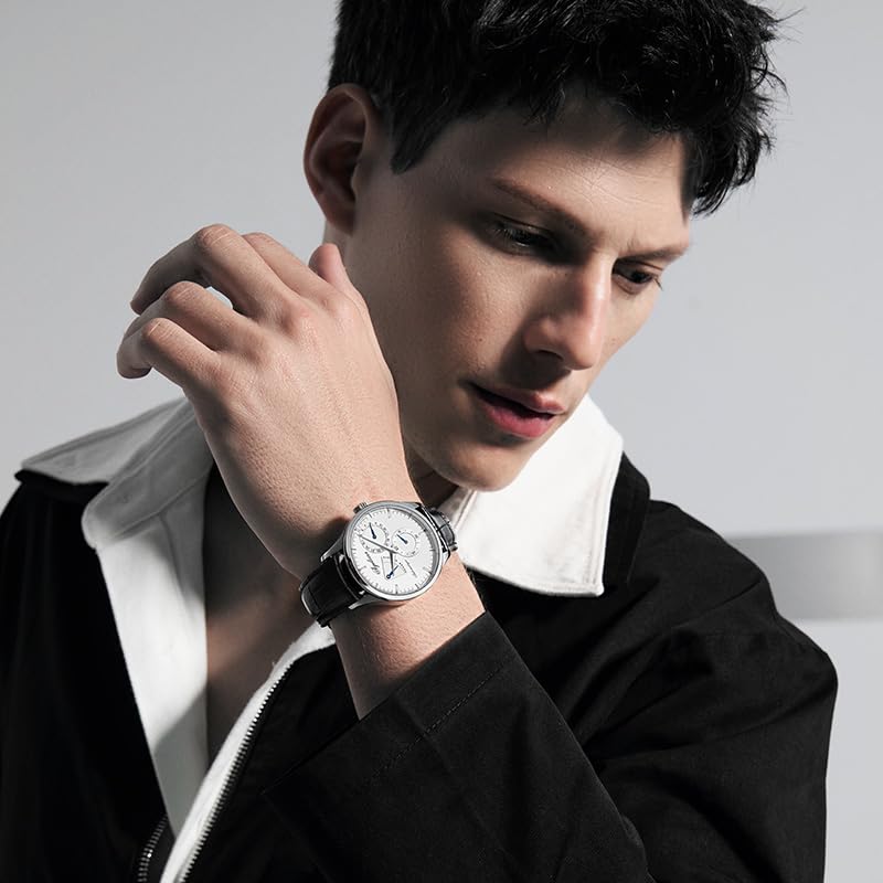 AGELOCER Budapest Men's Automatic Mechanical Watch - Kinetic Display, Business & Formal Style - Perfect Gift for Boyfriend, Husband, Father - Ideal for Office, Wedding, Anniversary & Special Occasions