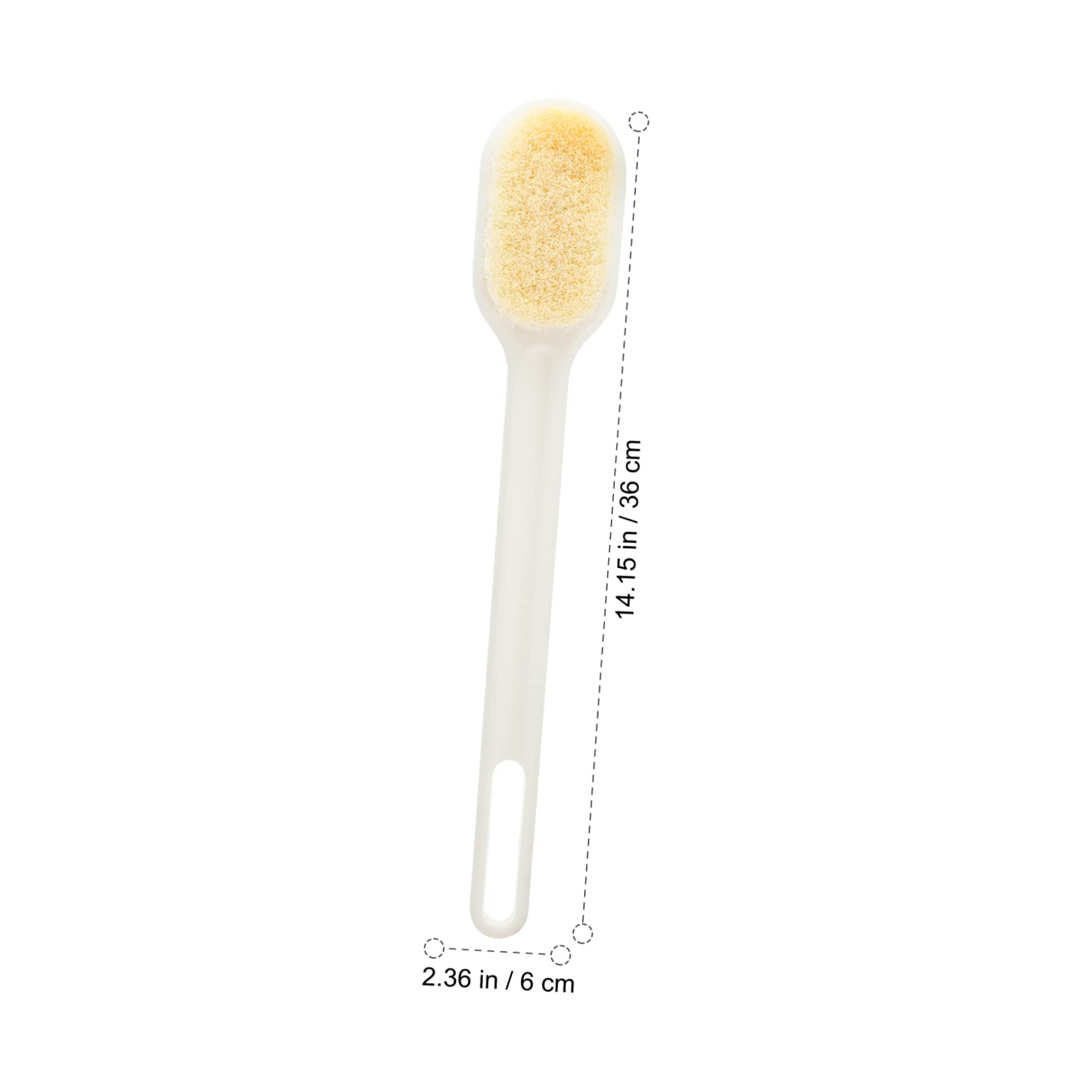 Healeved 3-Pack Exfoliating Back Scrub Brush with Long Handle - Body Scrubber & Massage Brush for Men & Women - Skin Exfoliator, Shower Brush & Scalp Massager - Perfect for Bath, Spa & Deep Cleaning (White Plastic)