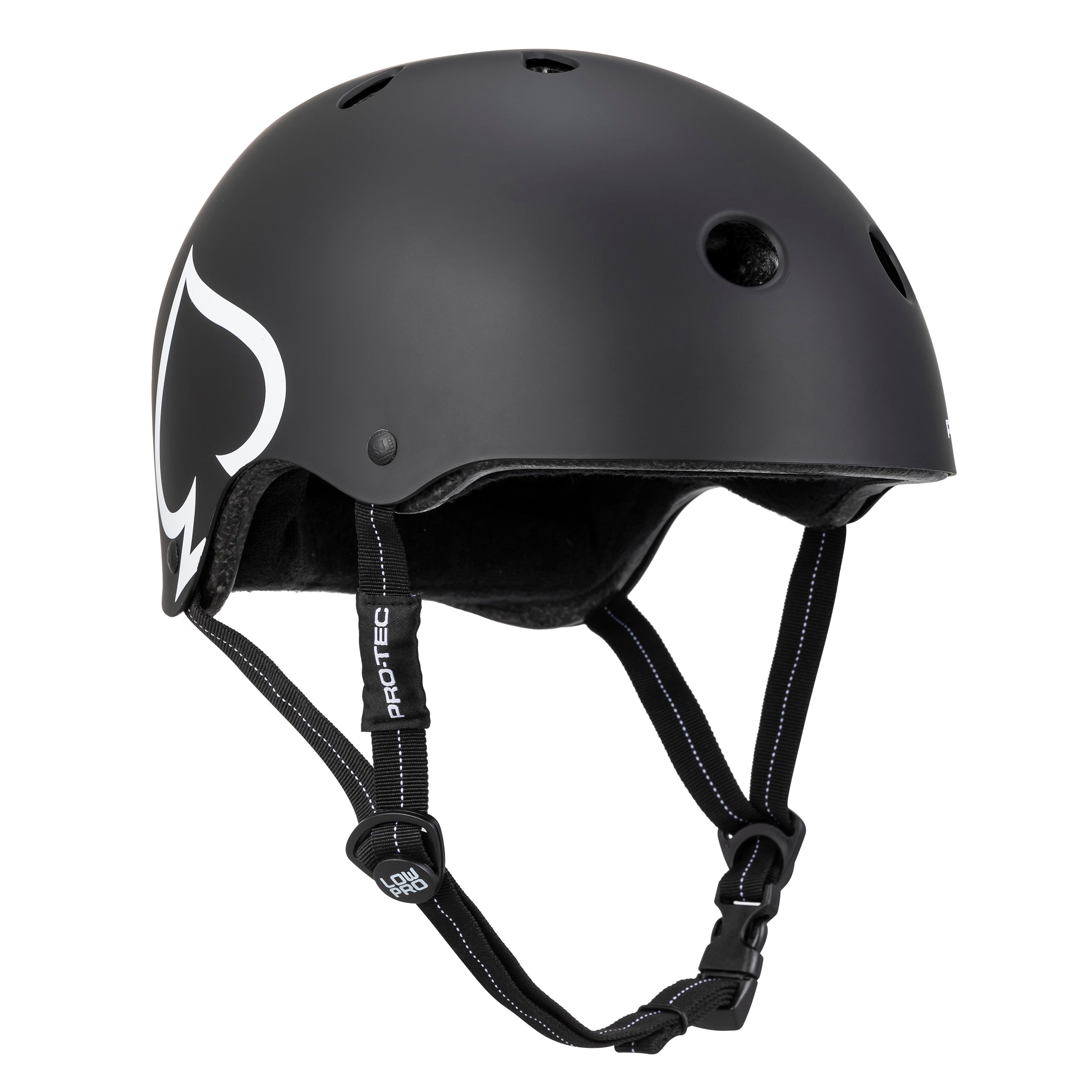 LOW PRO Certified Bike Helmet - Matte Black Cycling Helmet for Adults - Lightweight & Comfortable for Road Biking, Mountain Biking & Commuting
