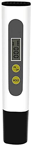 WJJ Digital Water Hardness Tester & TDS Meter - Accurate Water Quality Testing Pen with LCD Display & Dual Button Control - Ideal for Drinking Water, Aquariums, Pools, and Home Water Filtration Systems (White)