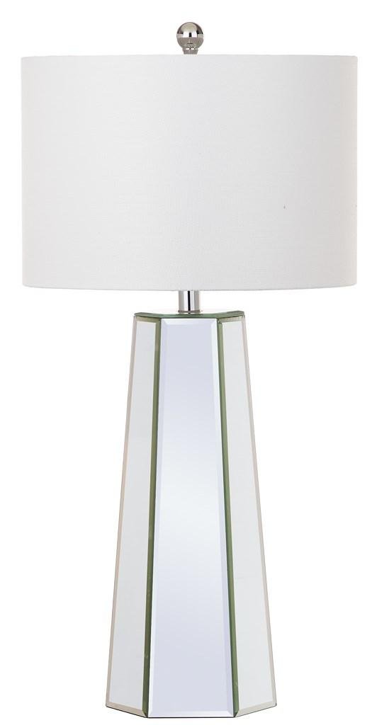 SAFAVIEH Janice Modern Art Deco Chrome Table Lamp Set of 2 with LED Bulbs - 32