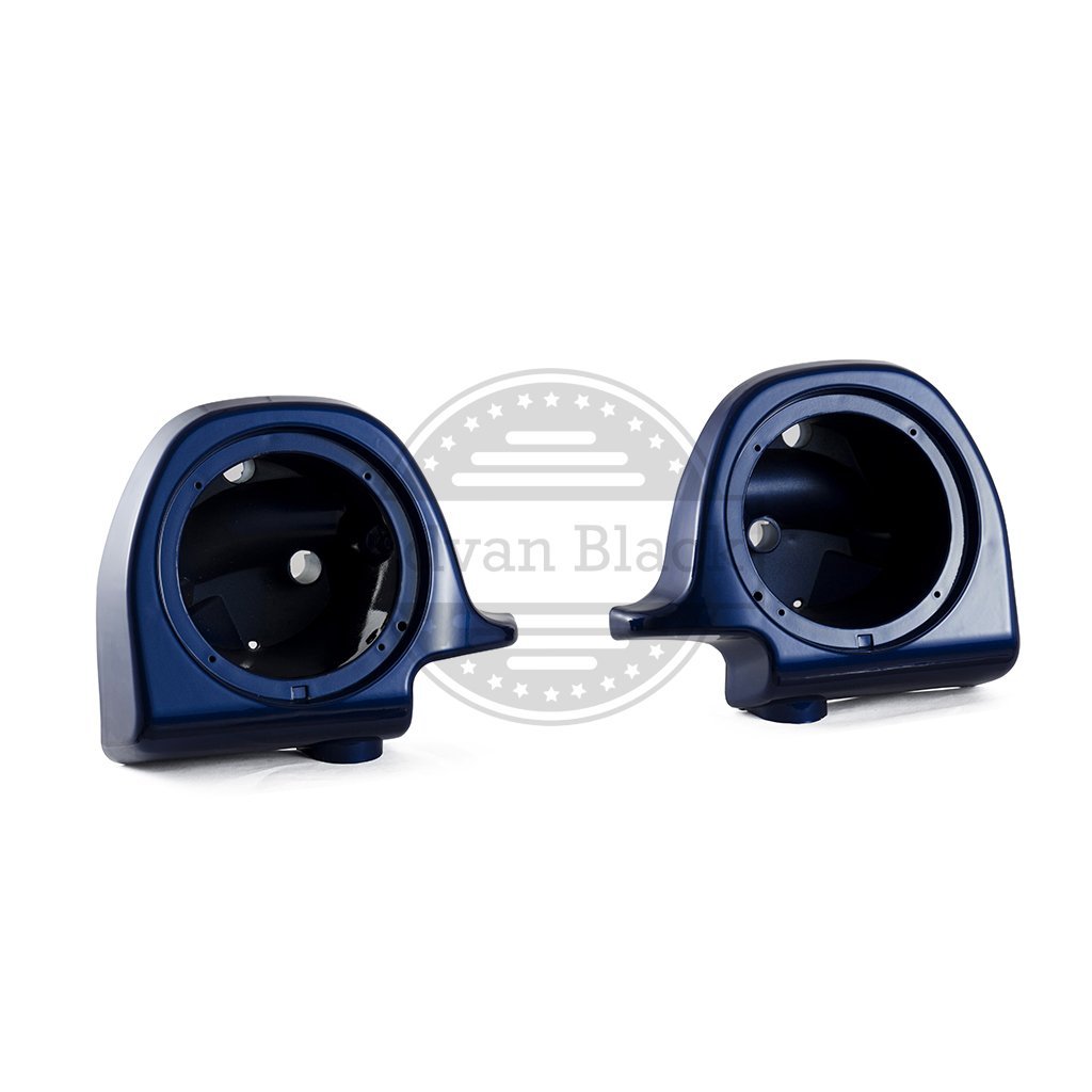 Harley-Davidson Touring Lower Vented Fairing Speaker Pods - Moto Onfire Superior Blue 6.5