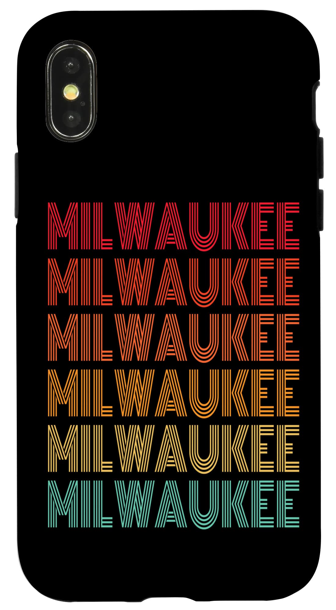 iPhone X/XS Milwaukee Vintage Letters Phone Case - Durable Protective Cover for Everyday Use, Travel & Outdoor Activities